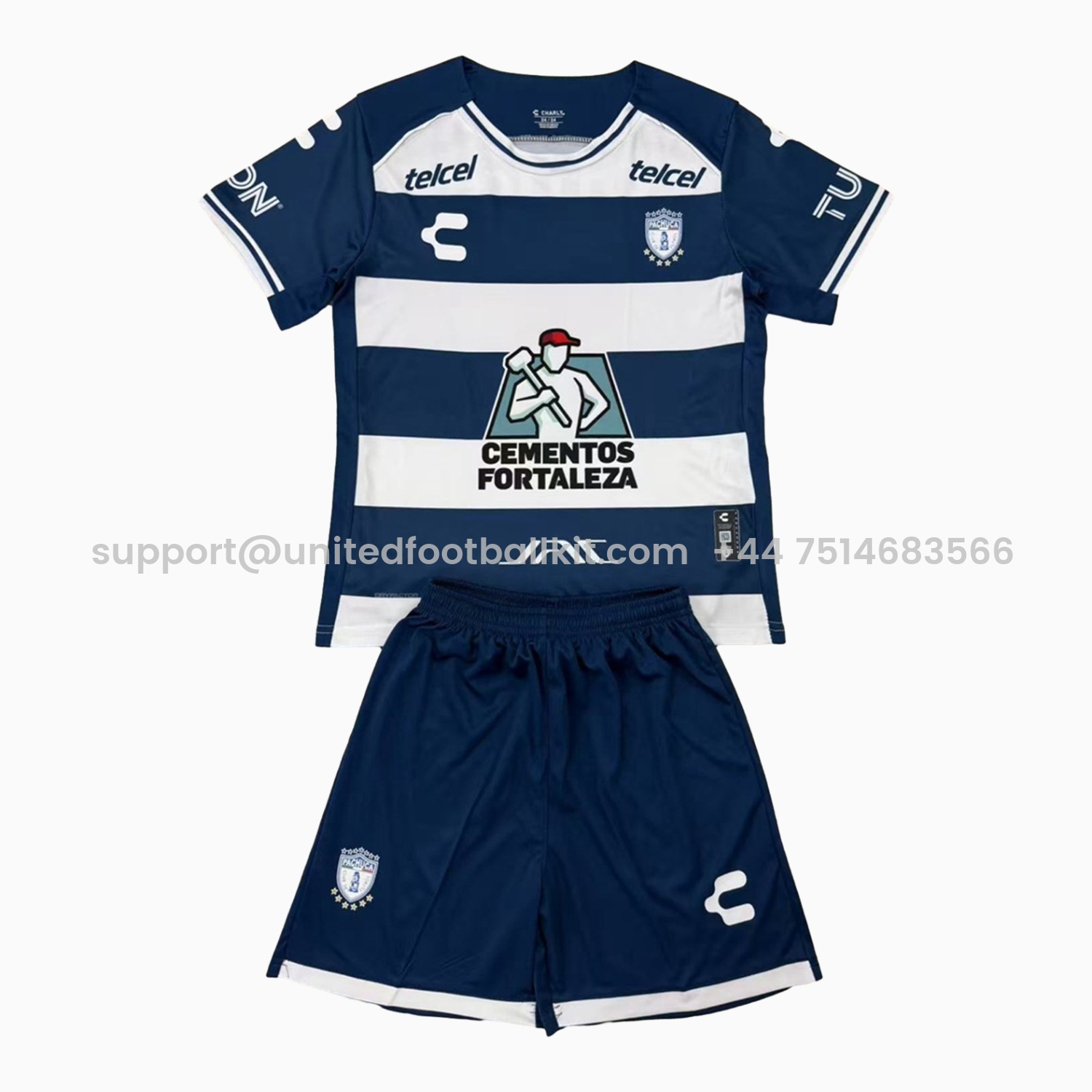 Unitedfootballkit.com | Pachuca 24-25 Home Kids Kit -Customize Name, Number and Patch | Worldwide Shipping