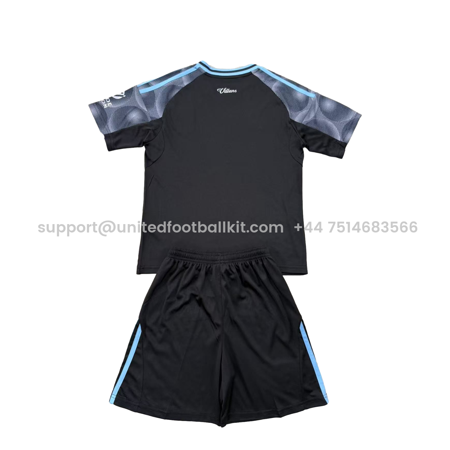 Unitedfootballkit.com | Aston Villa 25-26 Away Unsponsored Kids Kit -Customize Name, Number and Patch | Worldwide Shipping