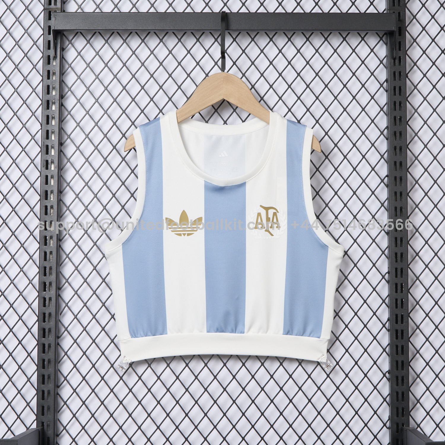 Unitedfootballkit.com | Women's Argentina 25-26 50th Anniversary Home Yoga Vest -Customize Name, Number and Patch | Worldwide Shipping