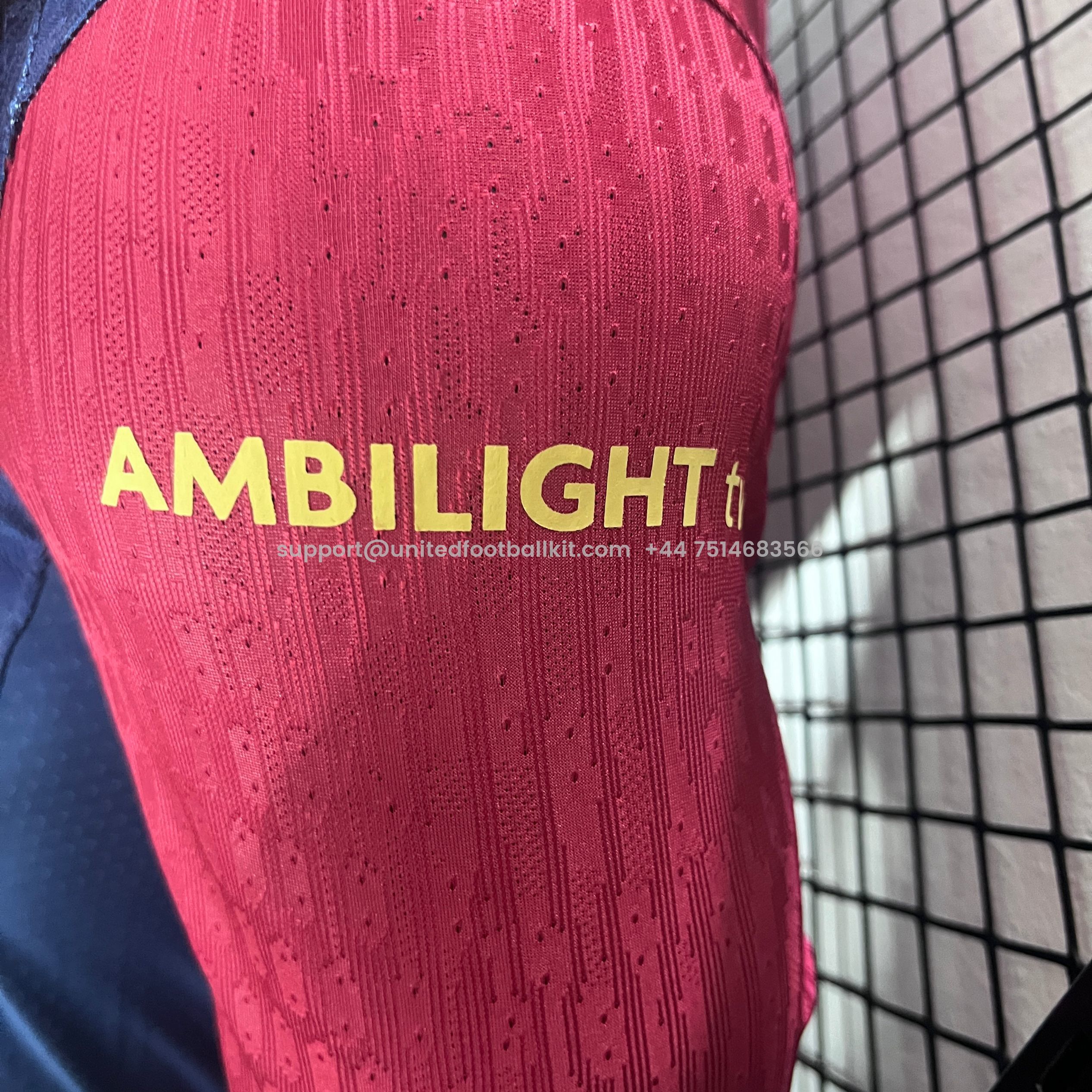 Unitedfootballkit.com | Barcelona 24-25 Home Long Sleeve Jersey - Player Version -Customize Name, Number and Patch | Worldwide Shipping