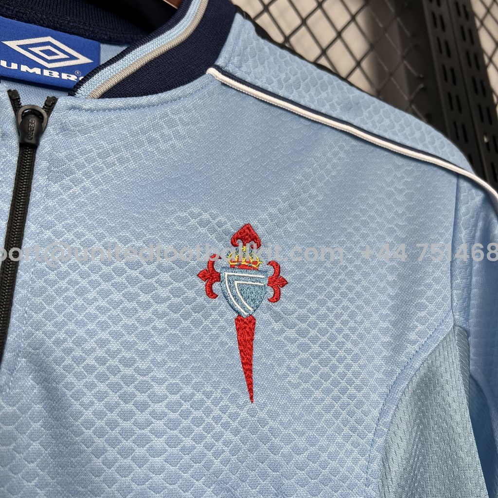 Unitedfootballkit.com | Retro Celta Vigo 1999-00 Home Stadium Jersey -Customize Name, Number and Patch | Worldwide Shipping