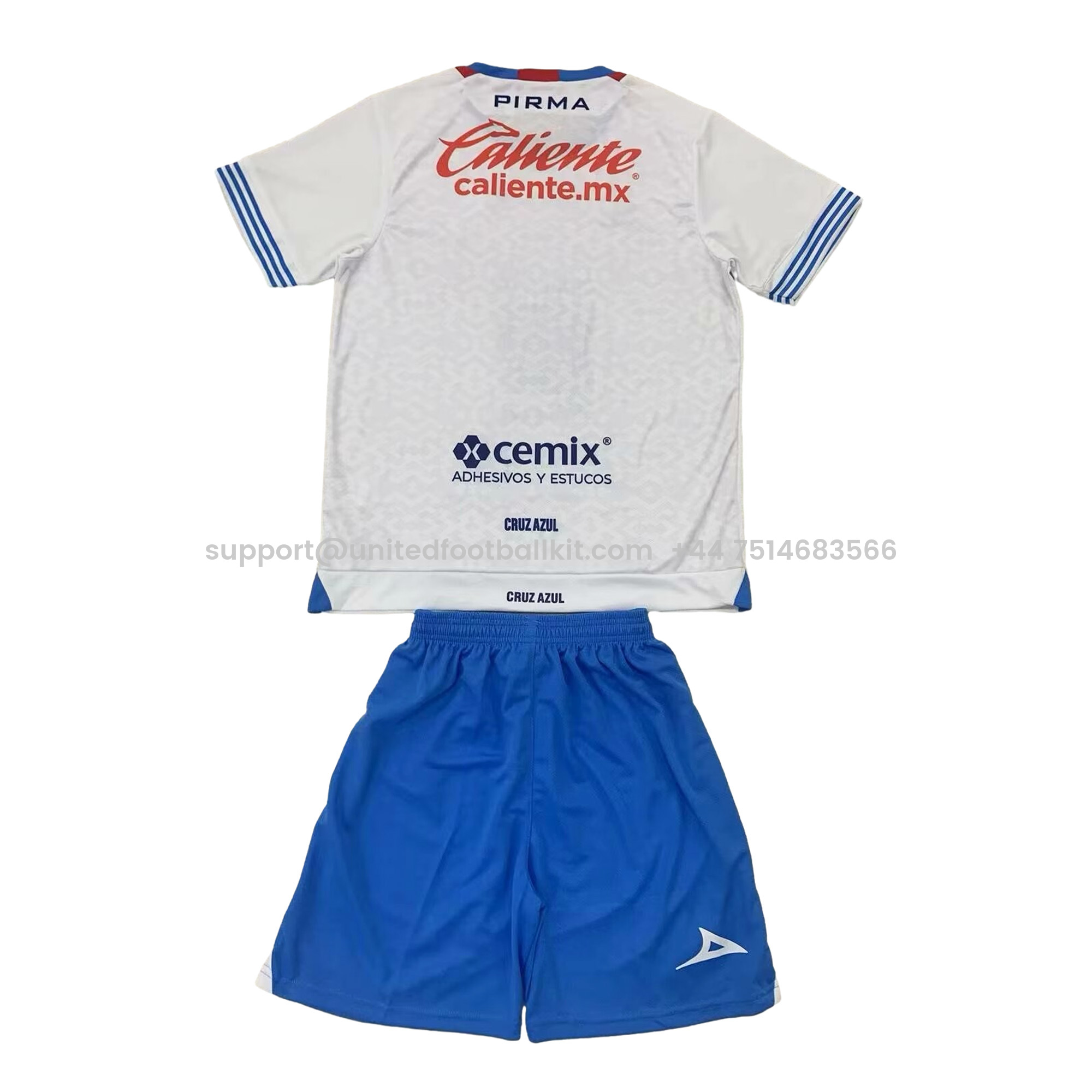Unitedfootballkit.com | Cruz Azul 24-25 Away Kids Kit -Customize Name, Number and Patch | Worldwide Shipping