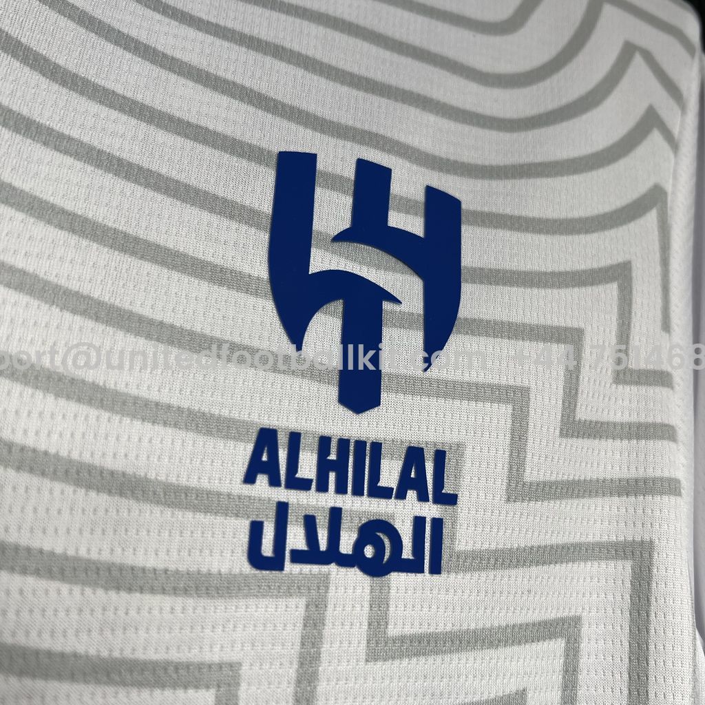 Unitedfootballkit.com | Al Hilal Riyadh Crescent 24-25 Away Jersey - Fans Version -Customize Name, Number and Patch | Worldwide Shipping