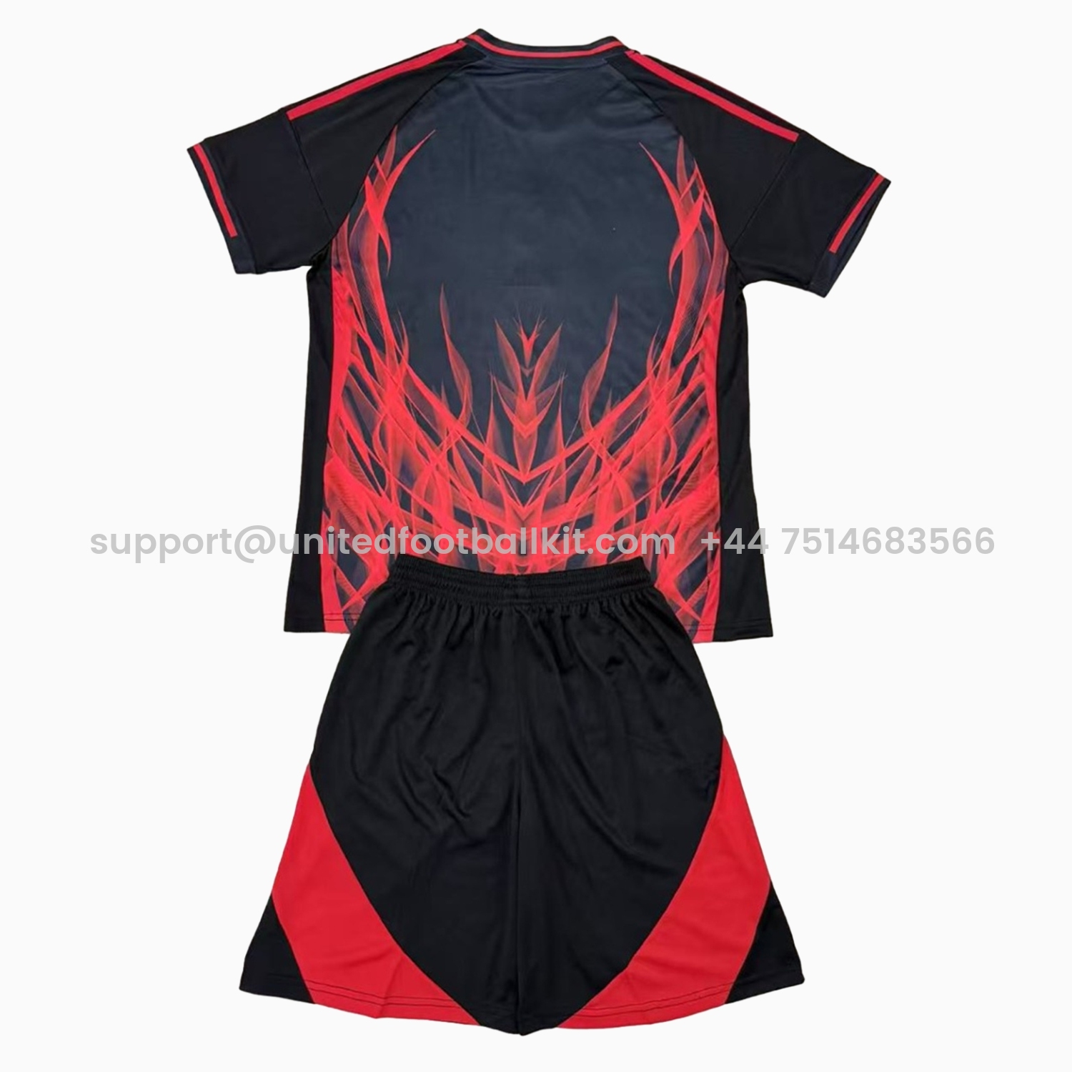 Unitedfootballkit.com | Benfica 24-25 Black and Red Special Edition Kids Kit -Customize Name, Number and Patch | Worldwide Shipping