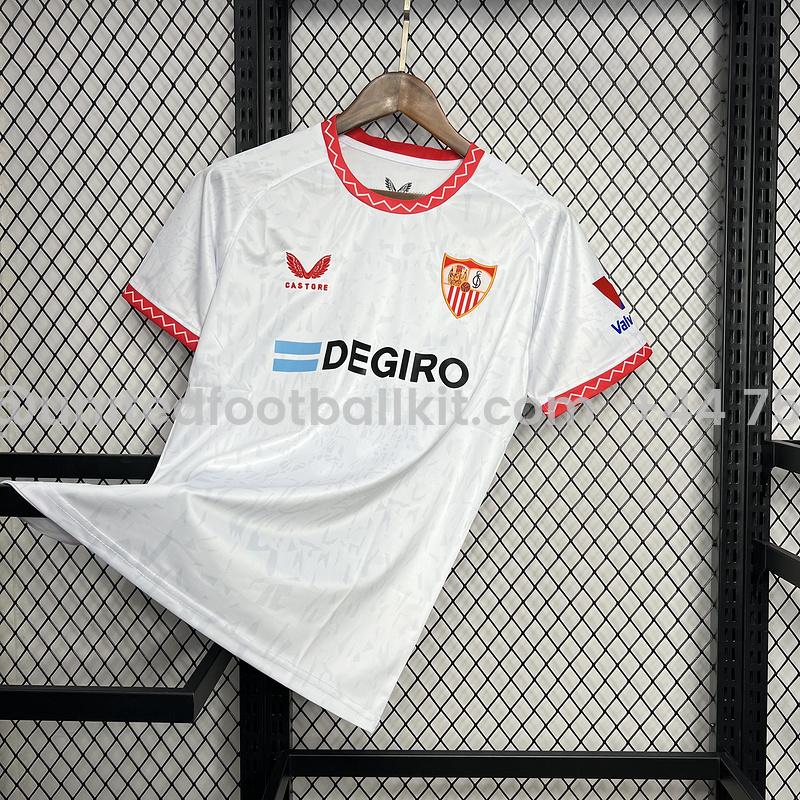 Unitedfootballkit.com | Sevilla 24-25 Home Stadium Jersey - Fans Version -Customize Name, Number and Patch | Worldwide Shipping