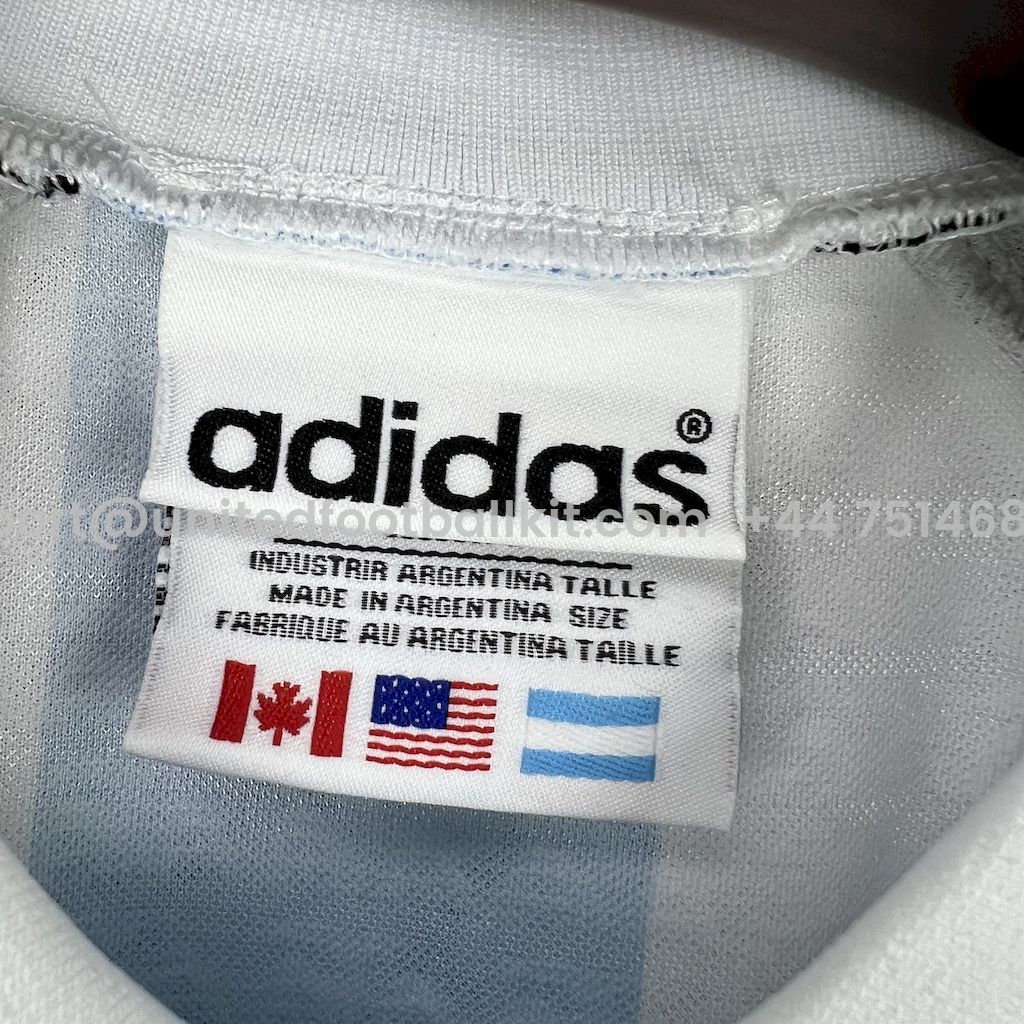 Unitedfootballkit.com | Retro Argentina 1996 Home Jersey -Customize Name, Number and Patch | Worldwide Shipping