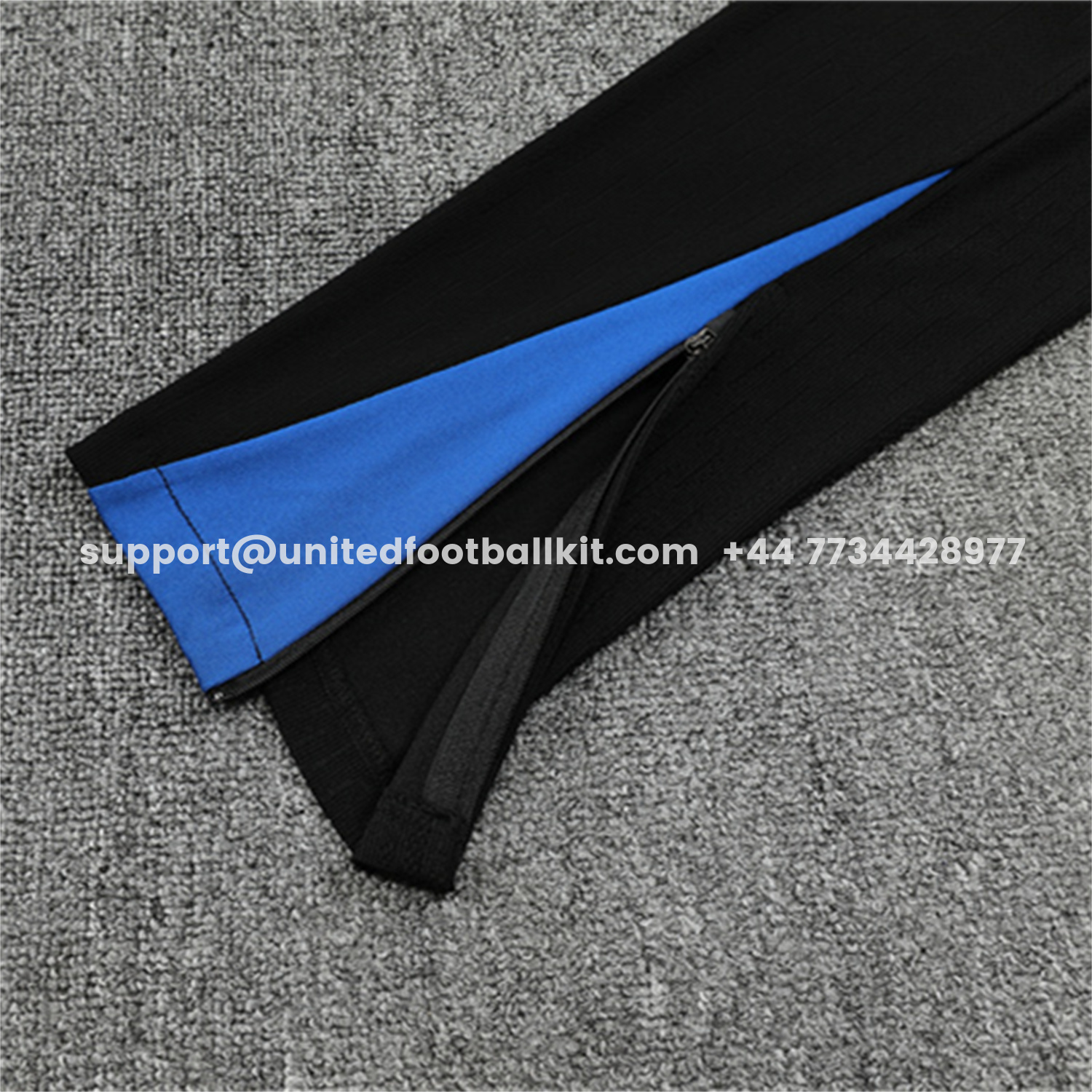 Unitedfootballkit.com | Paris Saint-Germain PSG 25-26 Kids Long Sleeve Training Set - Player Version - White Top and Black Pants -Customize Name, Number and Patch | Worldwide Shipping