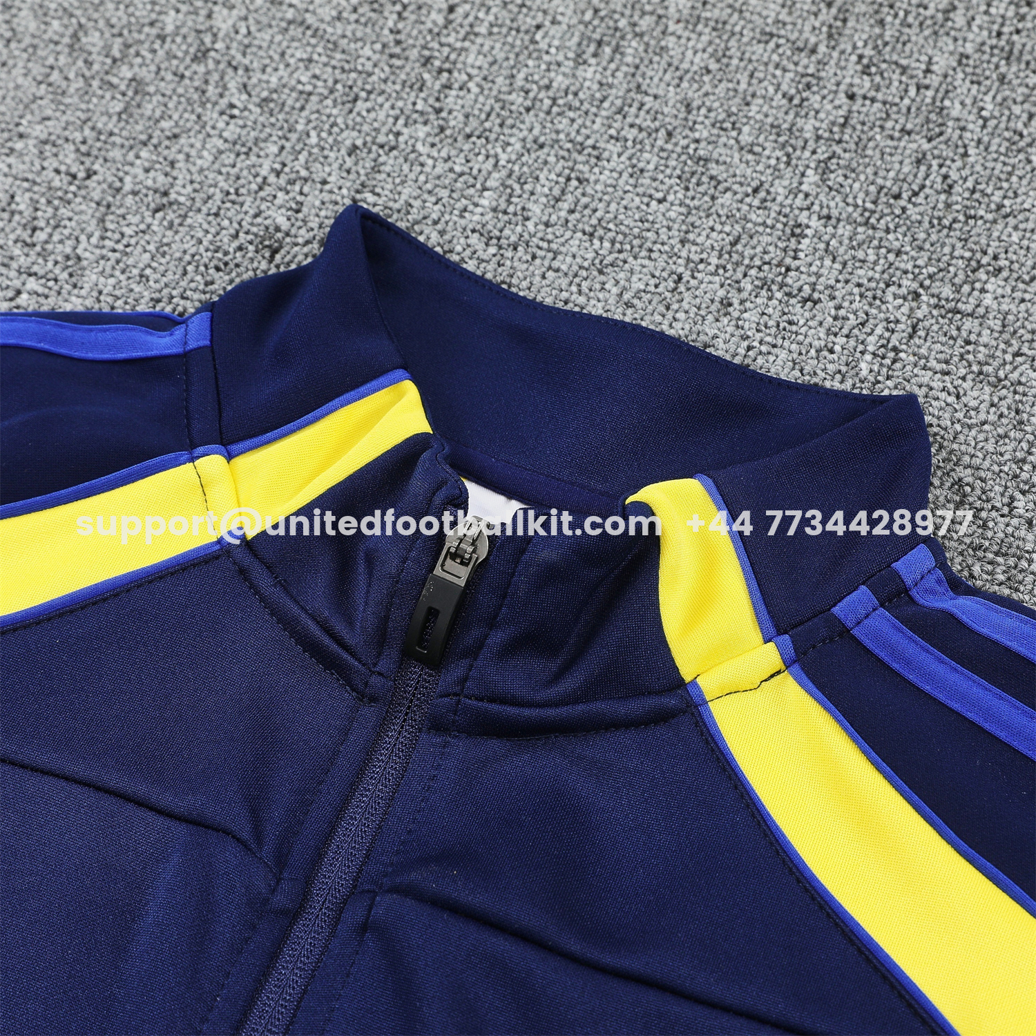 Unitedfootballkit.com | Boca Juniors 2026 Jacket Training Tracksuit - Dark Blue With Yellow Jackets & Pants -Customize Name, Number and Patch | Worldwide Shipping