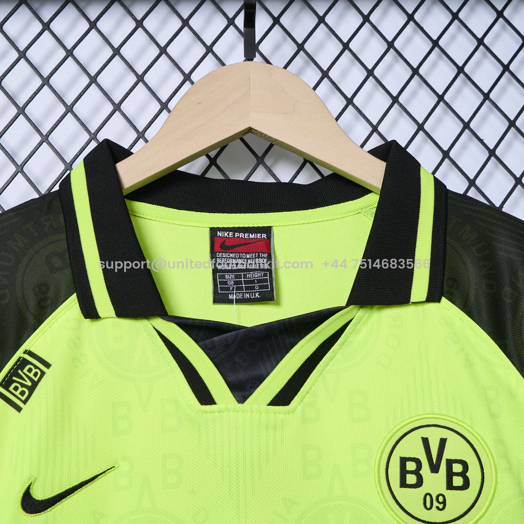 Unitedfootballkit.com | Retro Dortmund 1996-97 European Home Jersey -Customize Name, Number and Patch | Worldwide Shipping