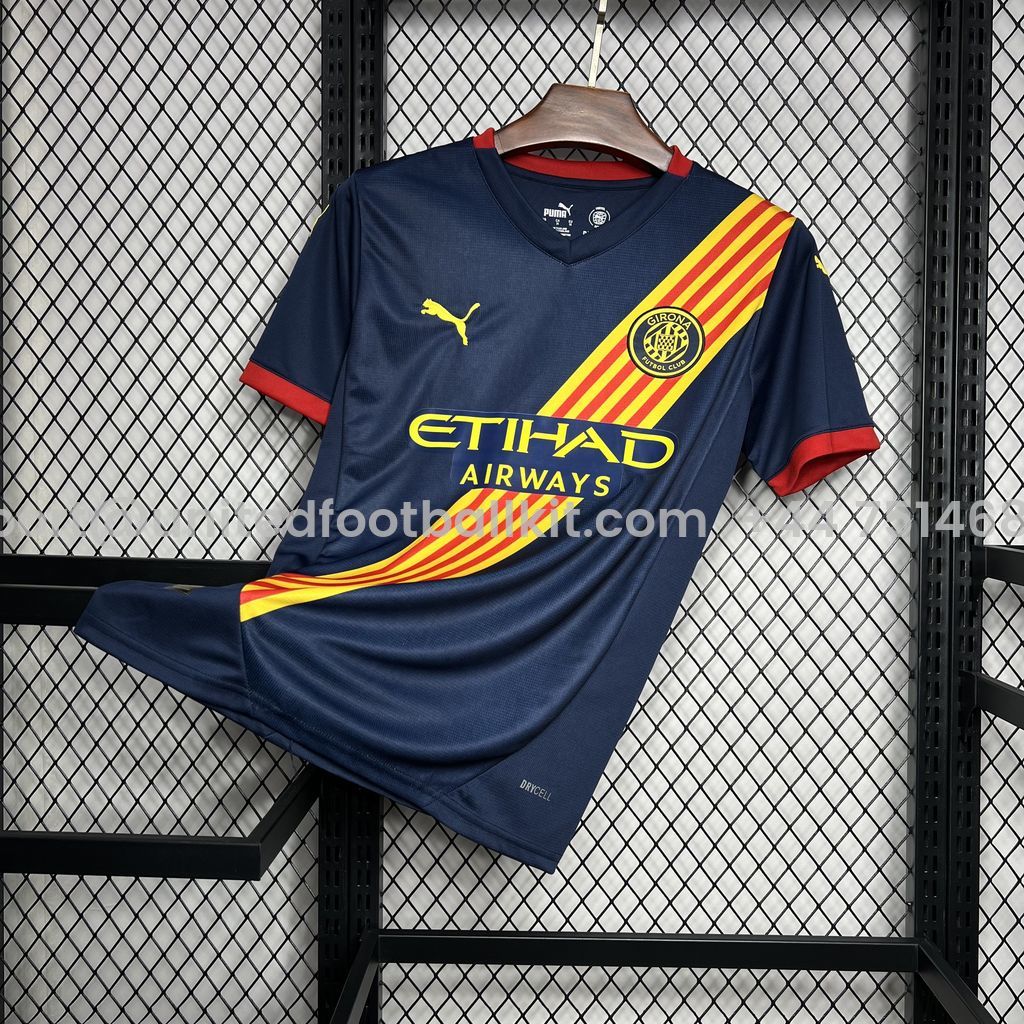 Unitedfootballkit.com | Girona 24-25 Away Jersey - Fans Version -Customize Name, Number and Patch | Worldwide Shipping