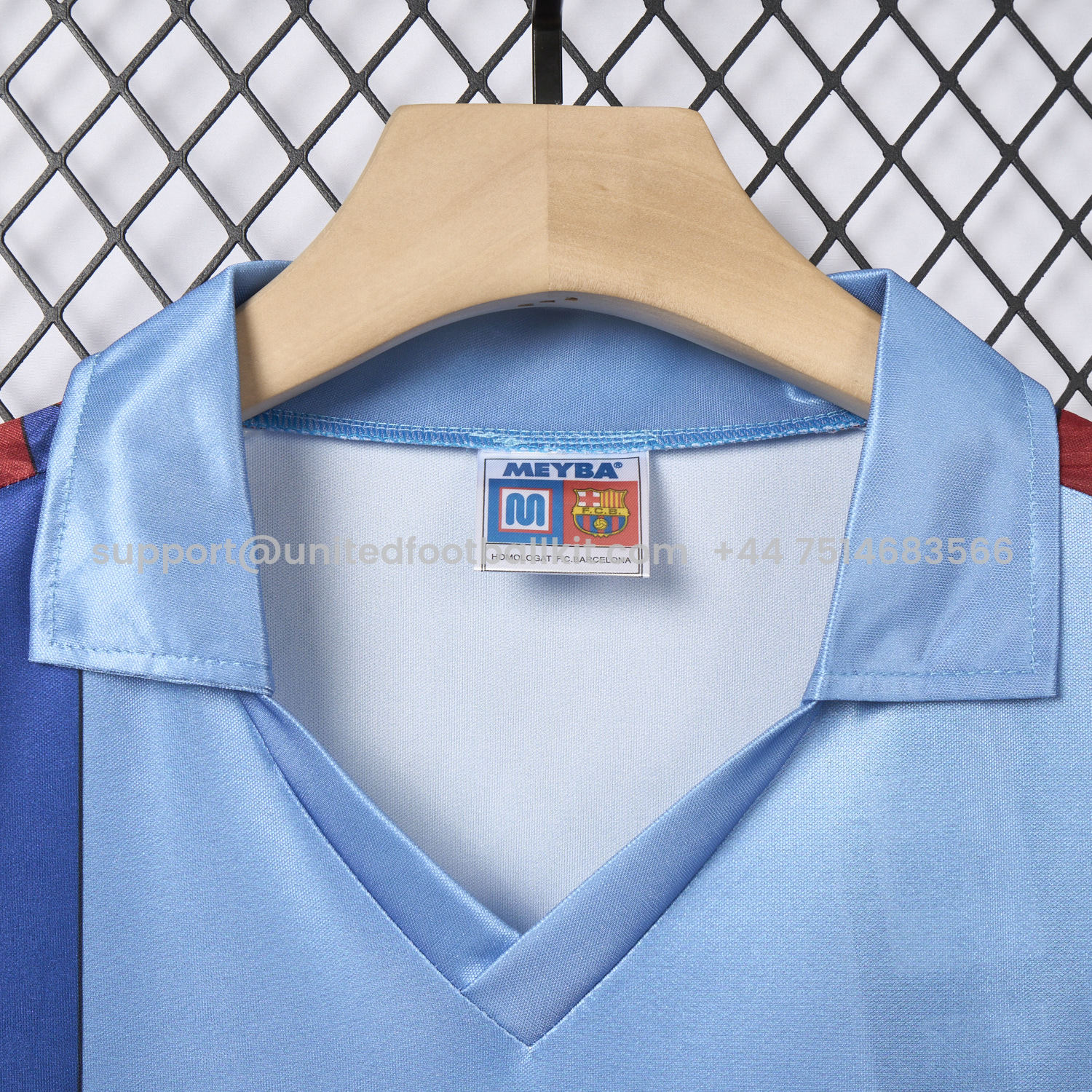 Unitedfootballkit.com | Retro Barcelona 1982-84 Away Blue Jersey -Customize Name, Number and Patch | Worldwide Shipping