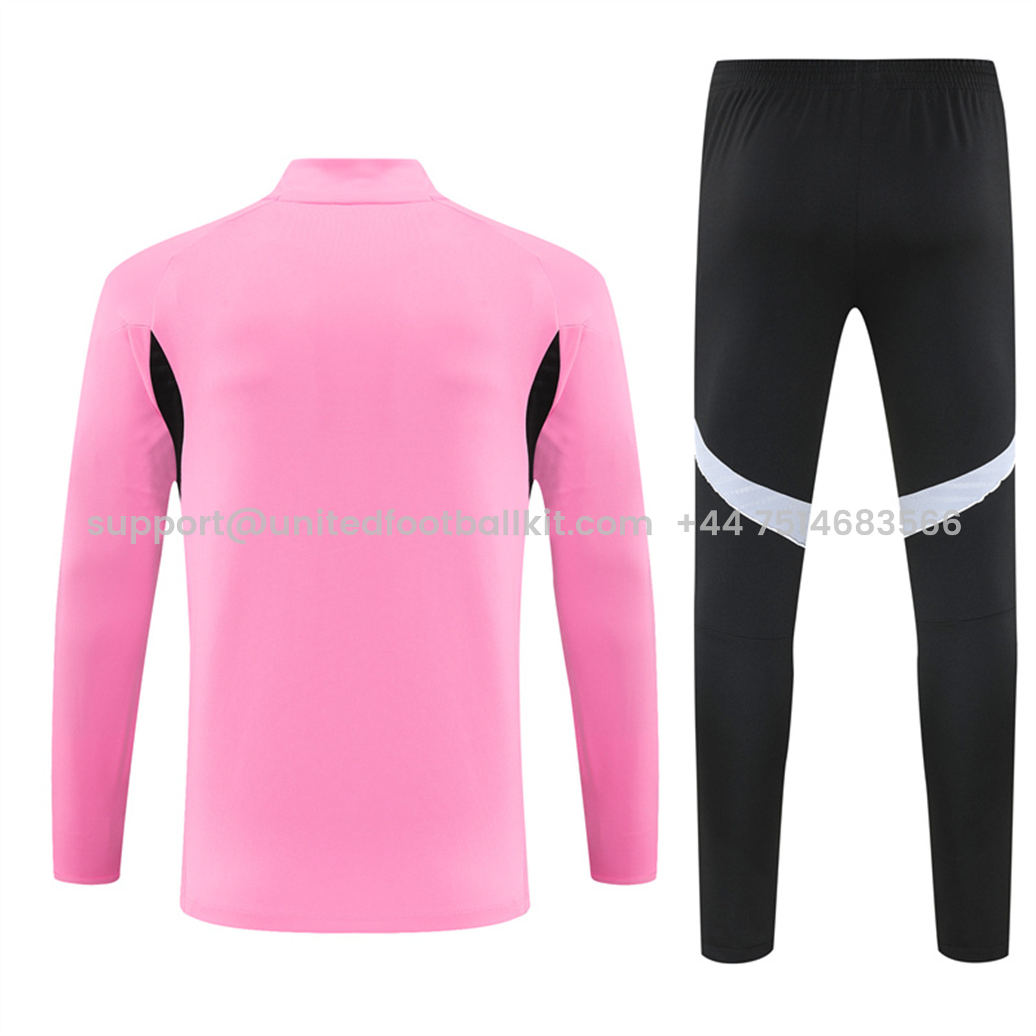 Unitedfootballkit.com | INT M.A.M 25-26 Kid Long Sleeves Training Set - Pink Top & Black Pants -Customize Name, Number and Patch | Worldwide Shipping