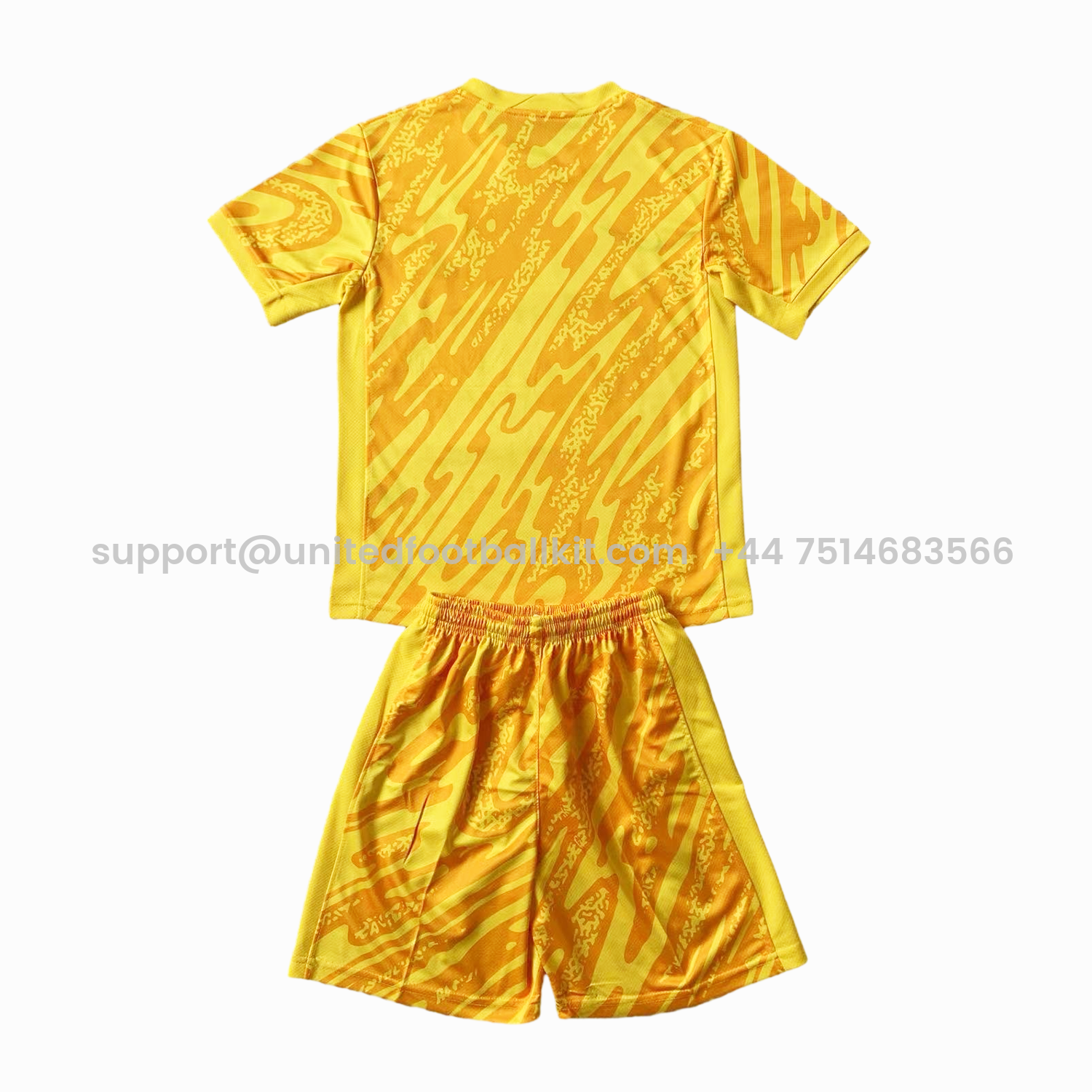 Unitedfootballkit.com | Portugal 2024 Goalkeeper Kids Kit - Yellow -Customize Name, Number and Patch | Worldwide Shipping