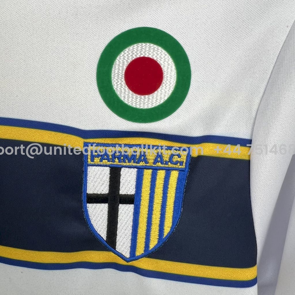 Unitedfootballkit.com | Retro Parma 2002-03 Away Jersey - Fans Version -Customize Name, Number and Patch | Worldwide Shipping