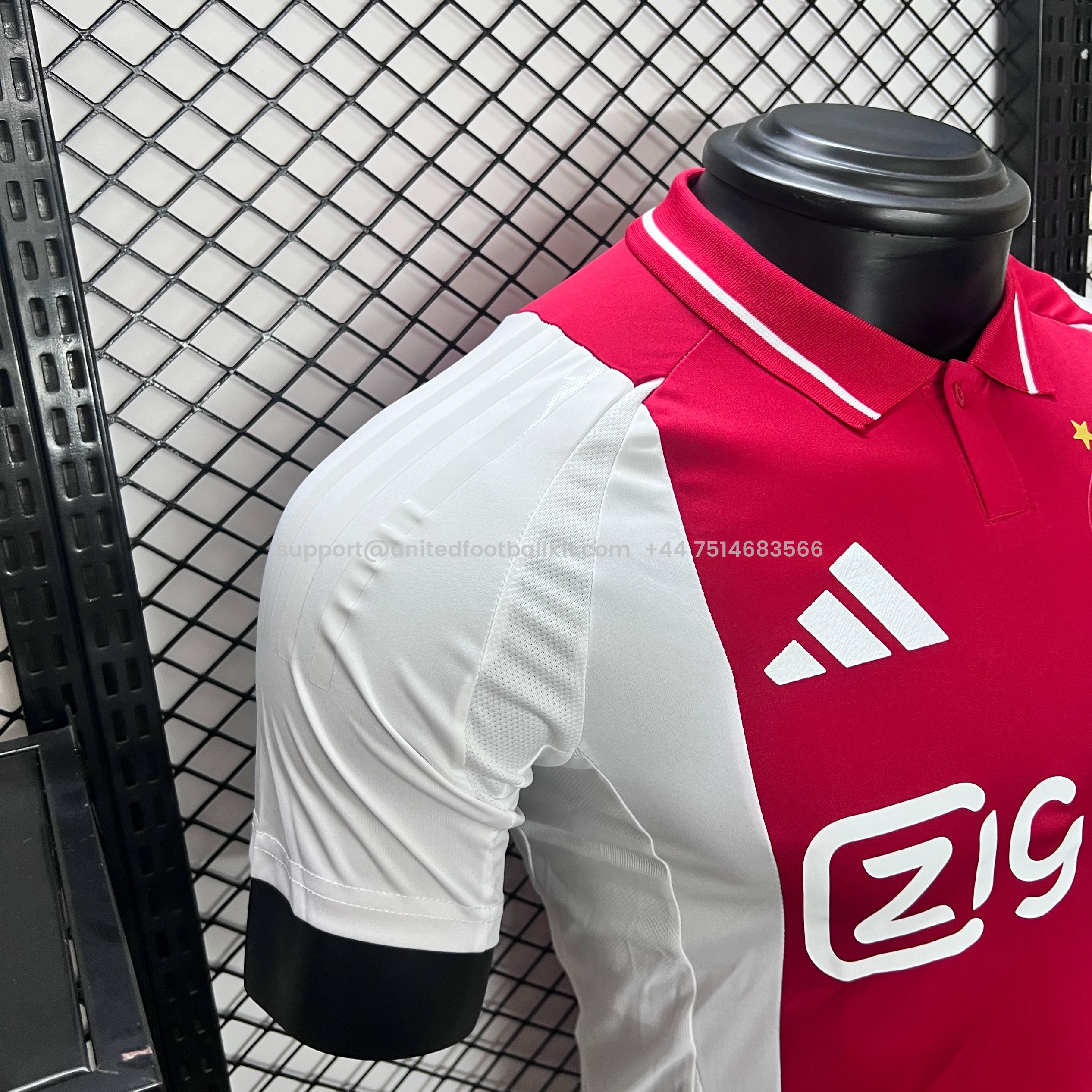 Unitedfootballkit.com | Ajax 24-25 Home Stadium Jersey - Player Version -Customize Name, Number and Patch | Worldwide Shipping