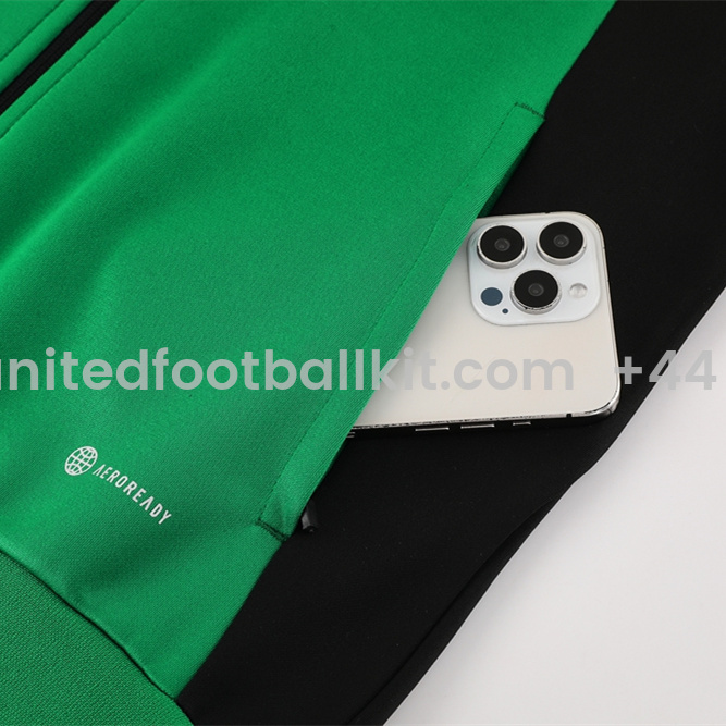 Unitedfootballkit.com | Arsenal 24-25 Jacket Training Tracksuit - Green Top and Black Pants -Customize Name, Number and Patch | Worldwide Shipping