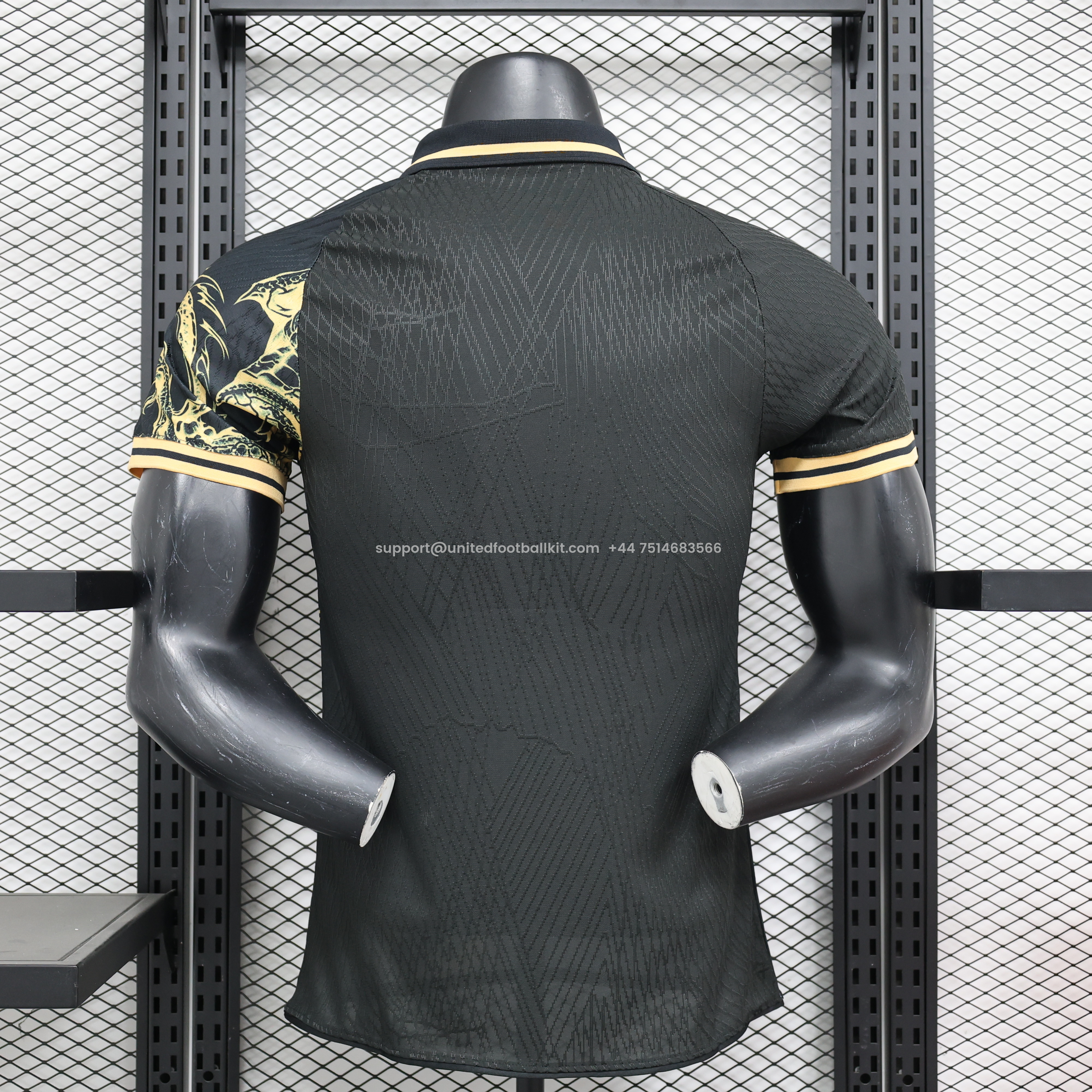 Unitedfootballkit.com | Real Madrid 24-25 Black & Golden Loong Special Edition Jersey - Player Version -Customize Name, Number and Patch | Worldwide Shipping