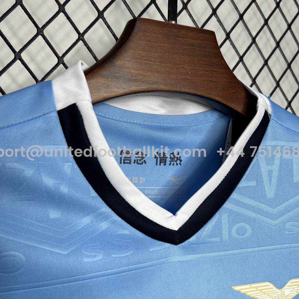 Unitedfootballkit.com | Lazio 24-25 Home Stadium Kids Kit -Customize Name, Number and Patch | Worldwide Shipping
