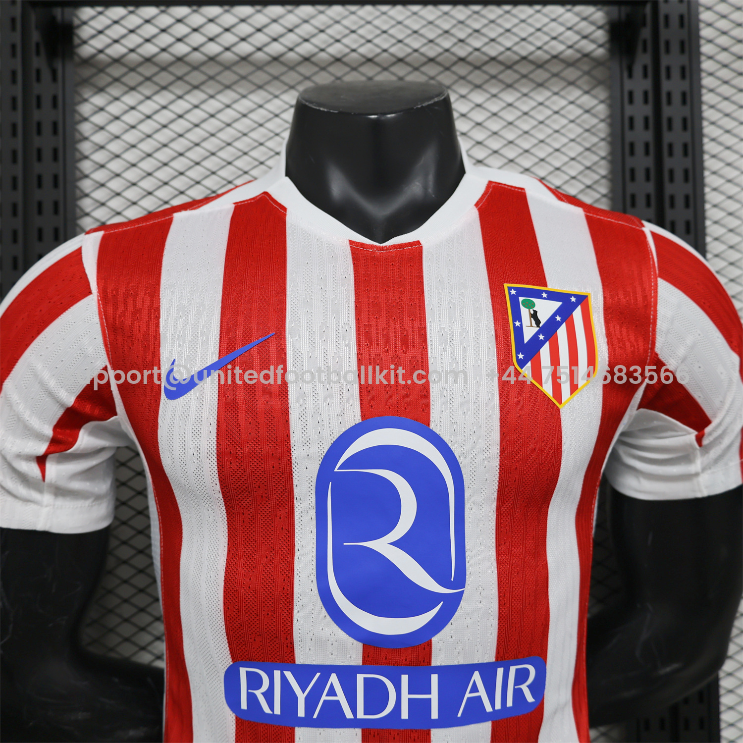 Unitedfootballkit.com | Atletico Madrid 25-26 Home Jersey - Player Version -Customize Name, Number and Patch | Worldwide Shipping
