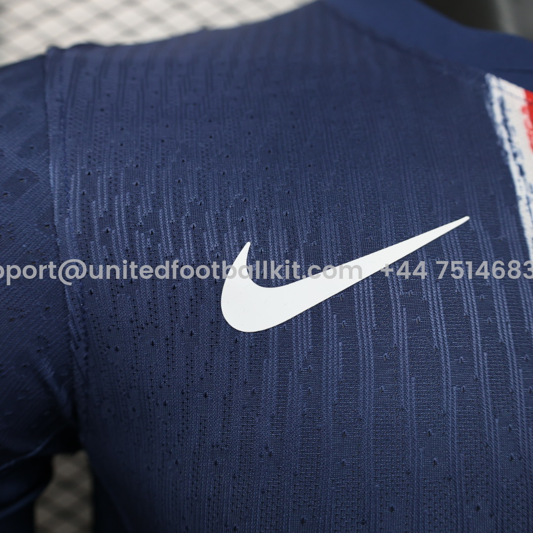 Unitedfootballkit.com | Paris Saint-Germain PSG 24-25 Home Stadium Jersey - Player Version -Customize Name, Number and Patch | Worldwide Shipping