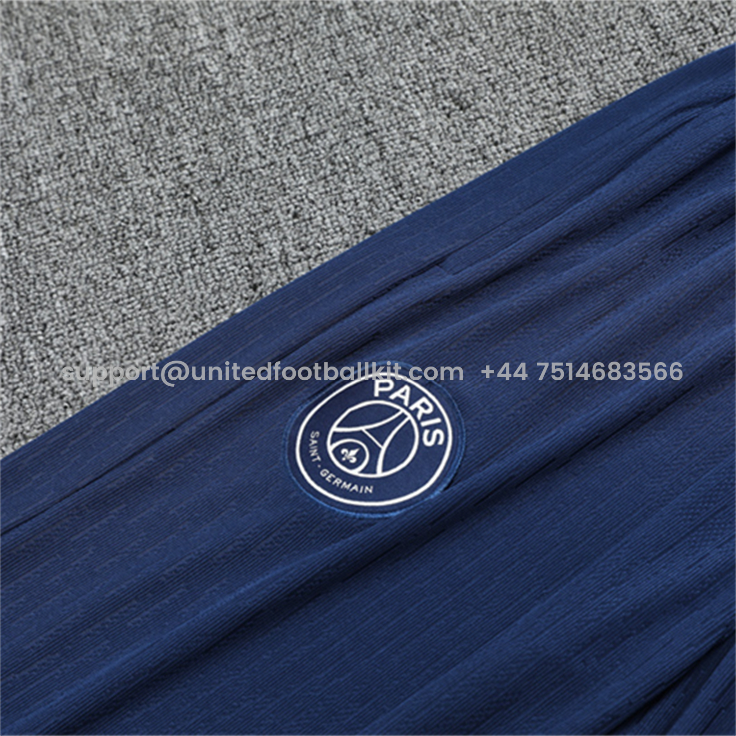 Unitedfootballkit.com | Paris Saint-Germain PSG 25-26 Long Sleeve Training Set - JD White Wing Royal Blue Top and Pants -Customize Name, Number and Patch | Worldwide Shipping