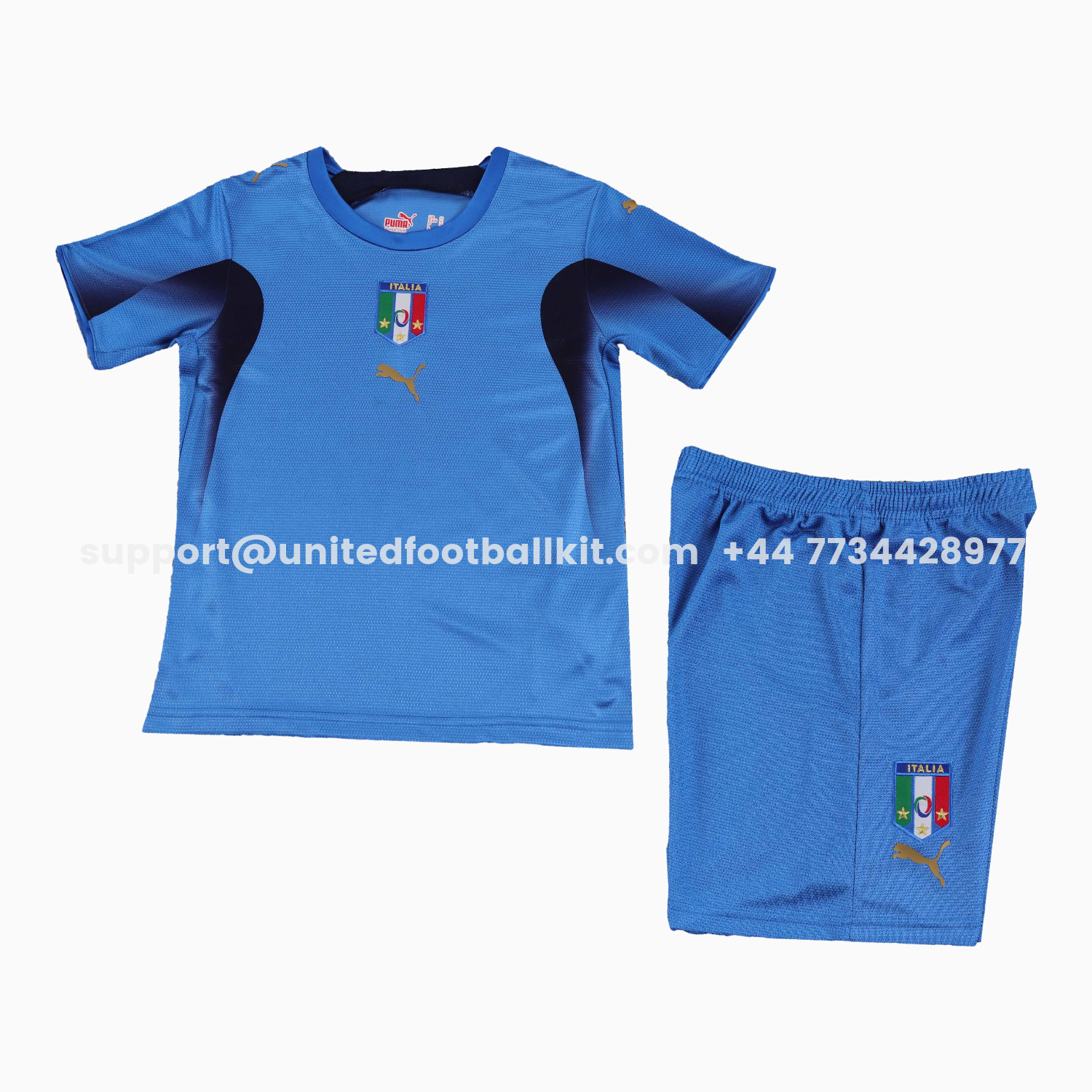 Unitedfootballkit.com | Retro Italy 2006 Home Kids Kit -Customize Name, Number and Patch | Worldwide Shipping
