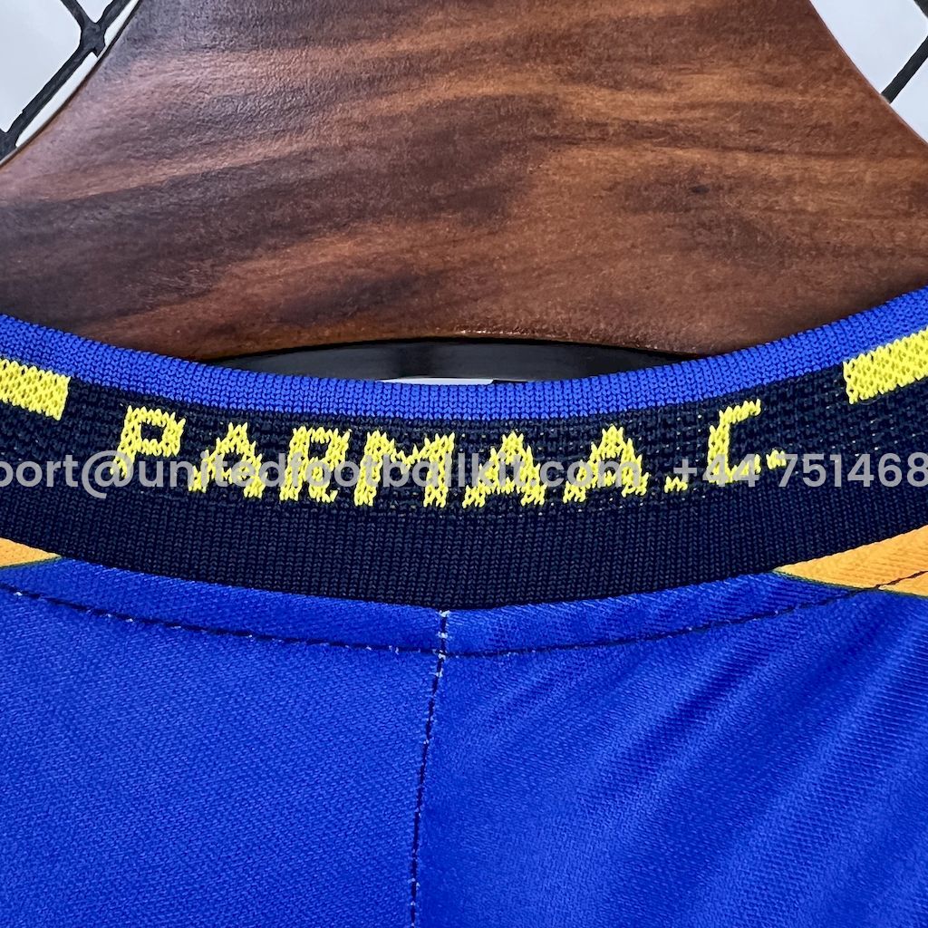 Unitedfootballkit.com | Retro Parma 2001-02 Home Jersey - Fans Version -Customize Name, Number and Patch | Worldwide Shipping
