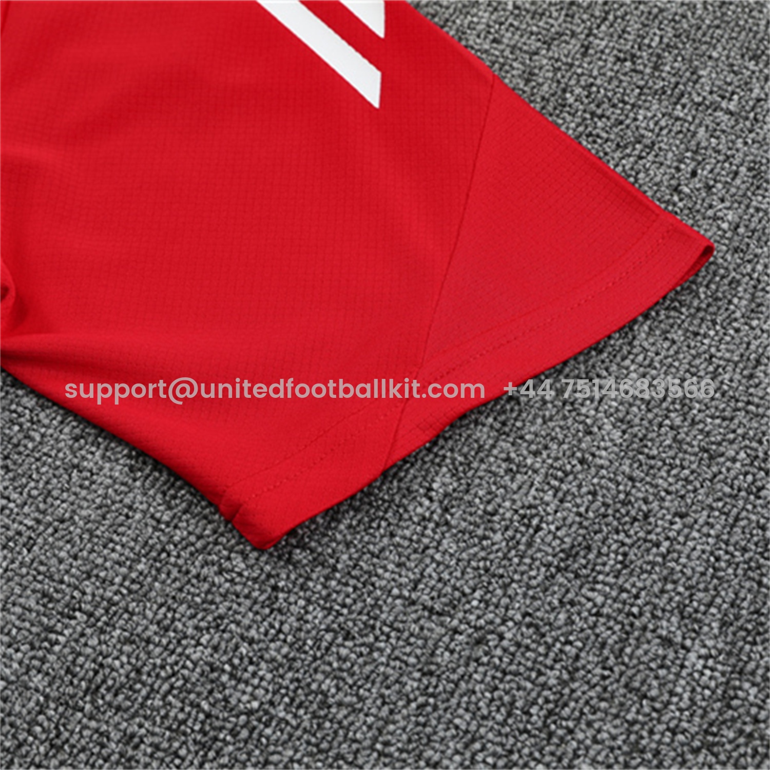 Unitedfootballkit.com | Manchester United 25-26 Short-Sleeve Training Set - Red Top & Black Shorts -Customize Name, Number and Patch | Worldwide Shipping