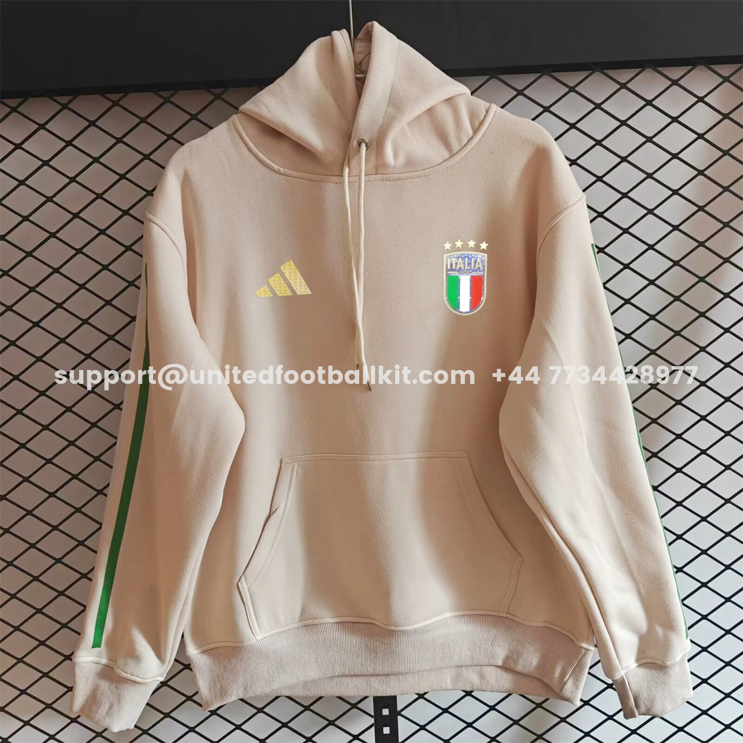 Unitedfootballkit.com | Italy 2026 Home Unisex Pullover Hoodie -Customize Name, Number and Patch | Worldwide Shipping