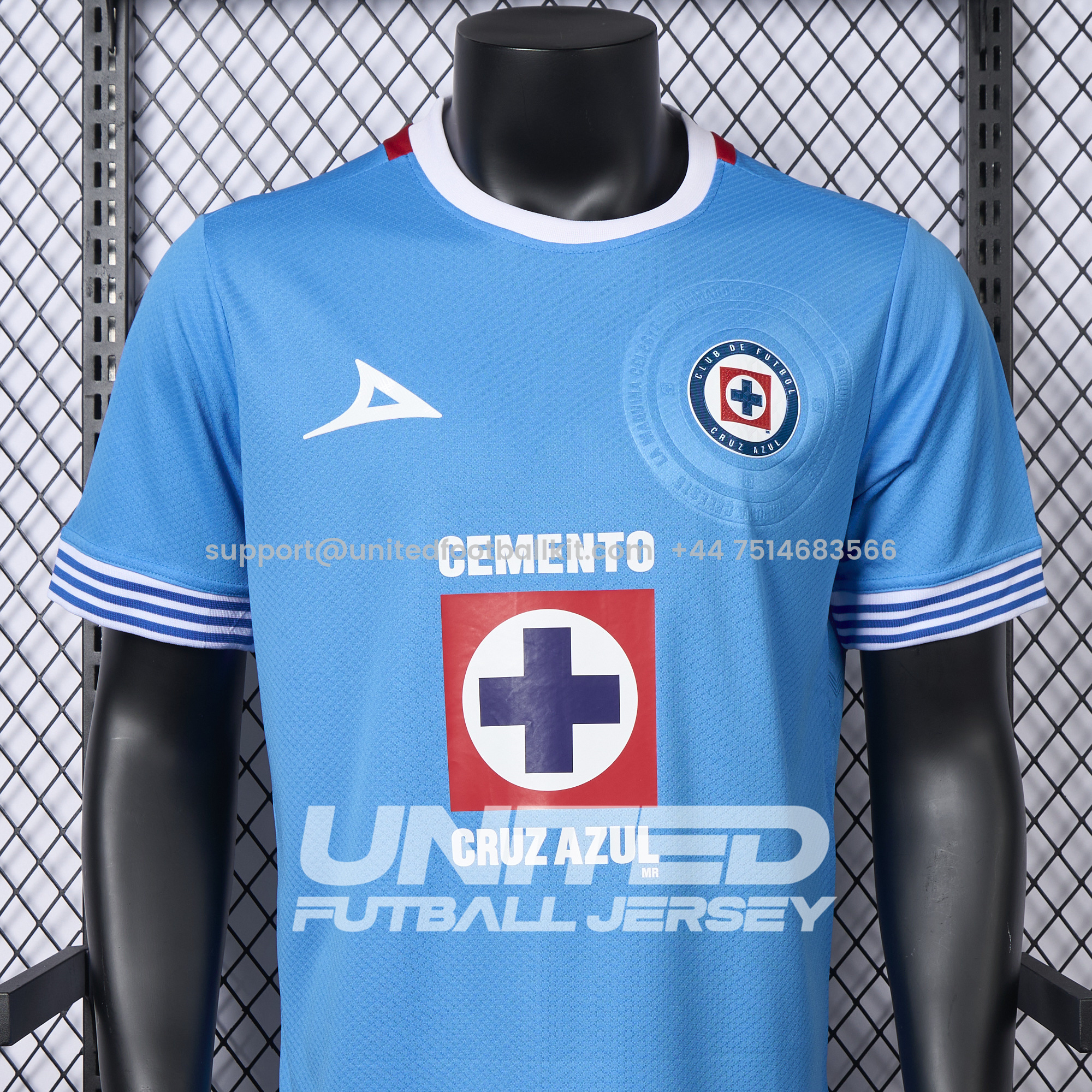 Unitedfootballkit.com | Cruz Azul 24-25 Home Stadium Jersey - Player Version -Customize Name, Number and Patch | Worldwide Shipping