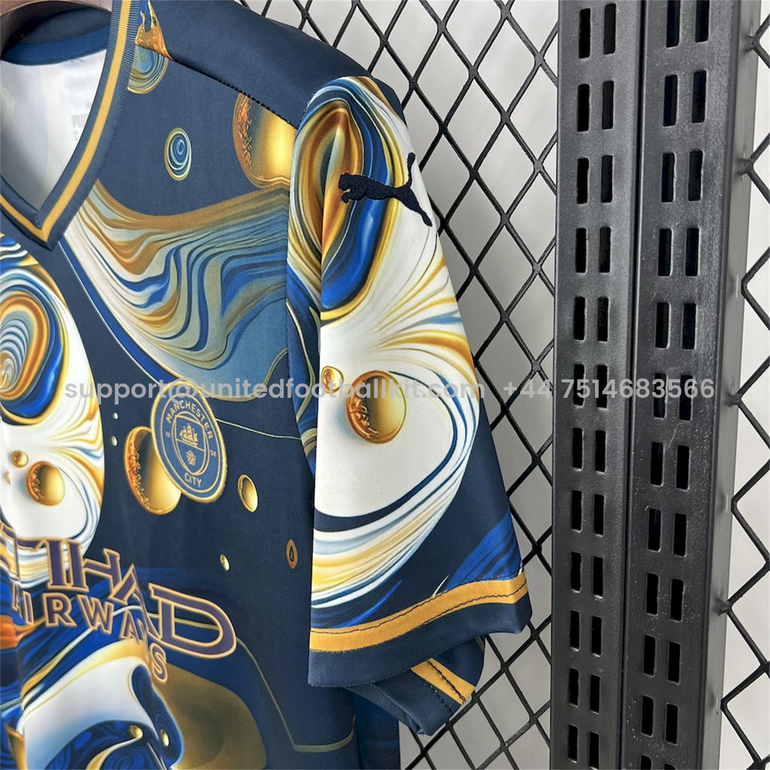 Unitedfootballkit.com | Manchester City 25-26 Blue Golden Fan-designed Special Edition Jersey - Fans Version -Customize Name, Number and Patch | Worldwide Shipping