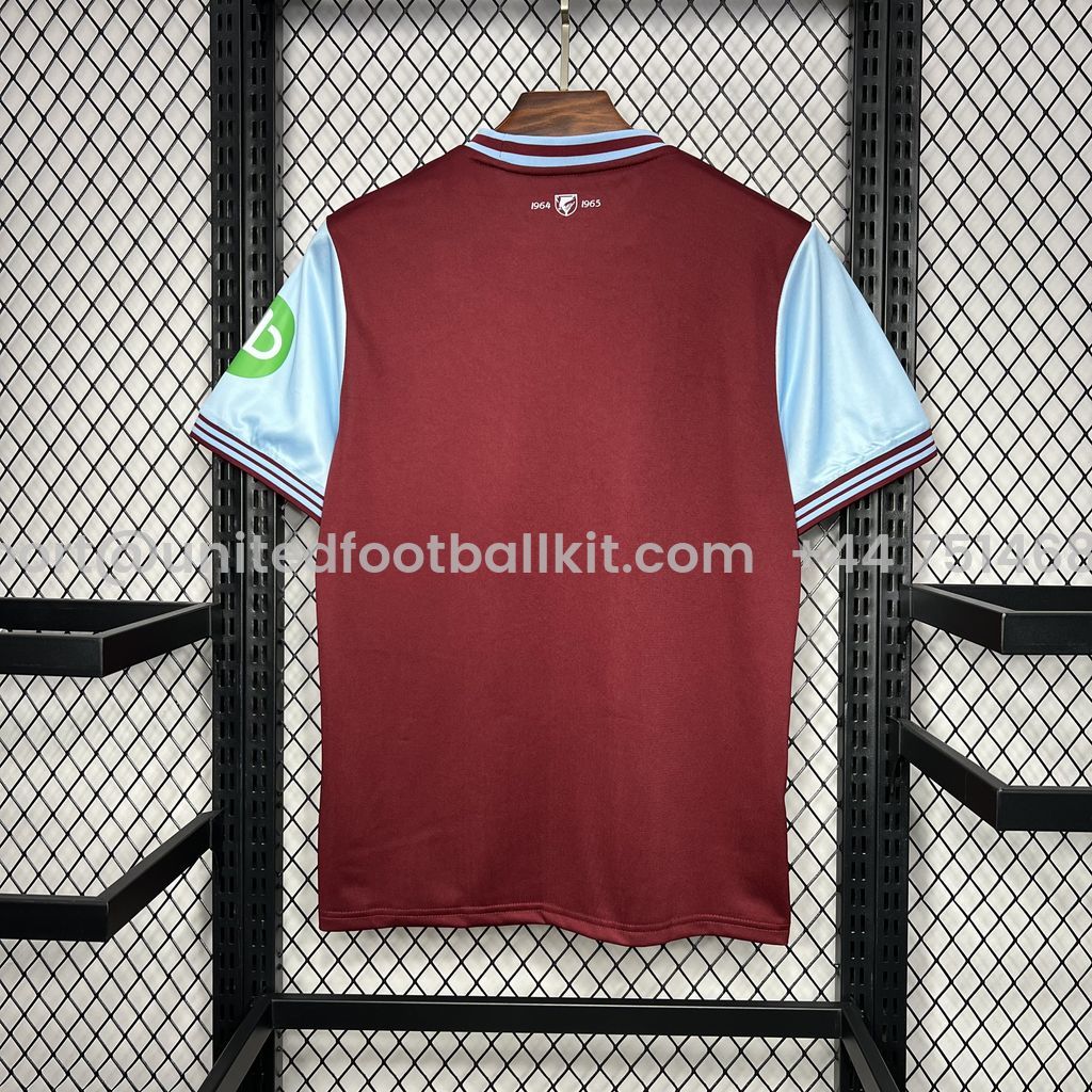 Unitedfootballkit.com | West Ham United 24-25 Home Stadium Jersey - Fans Version -Customize Name, Number and Patch | Worldwide Shipping