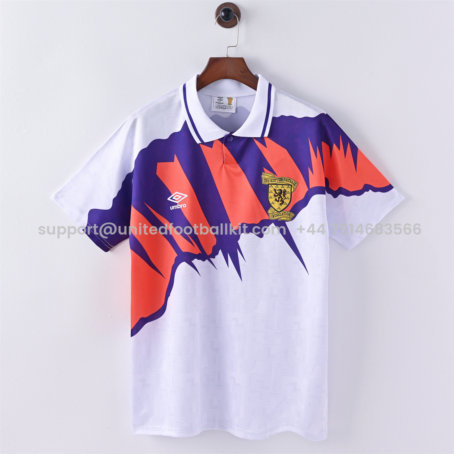 Unitedfootballkit.com | Retro S-c-o.t l.a-n.d 1992 Away Stadium Jersey -Customize Name, Number and Patch | Worldwide Shipping