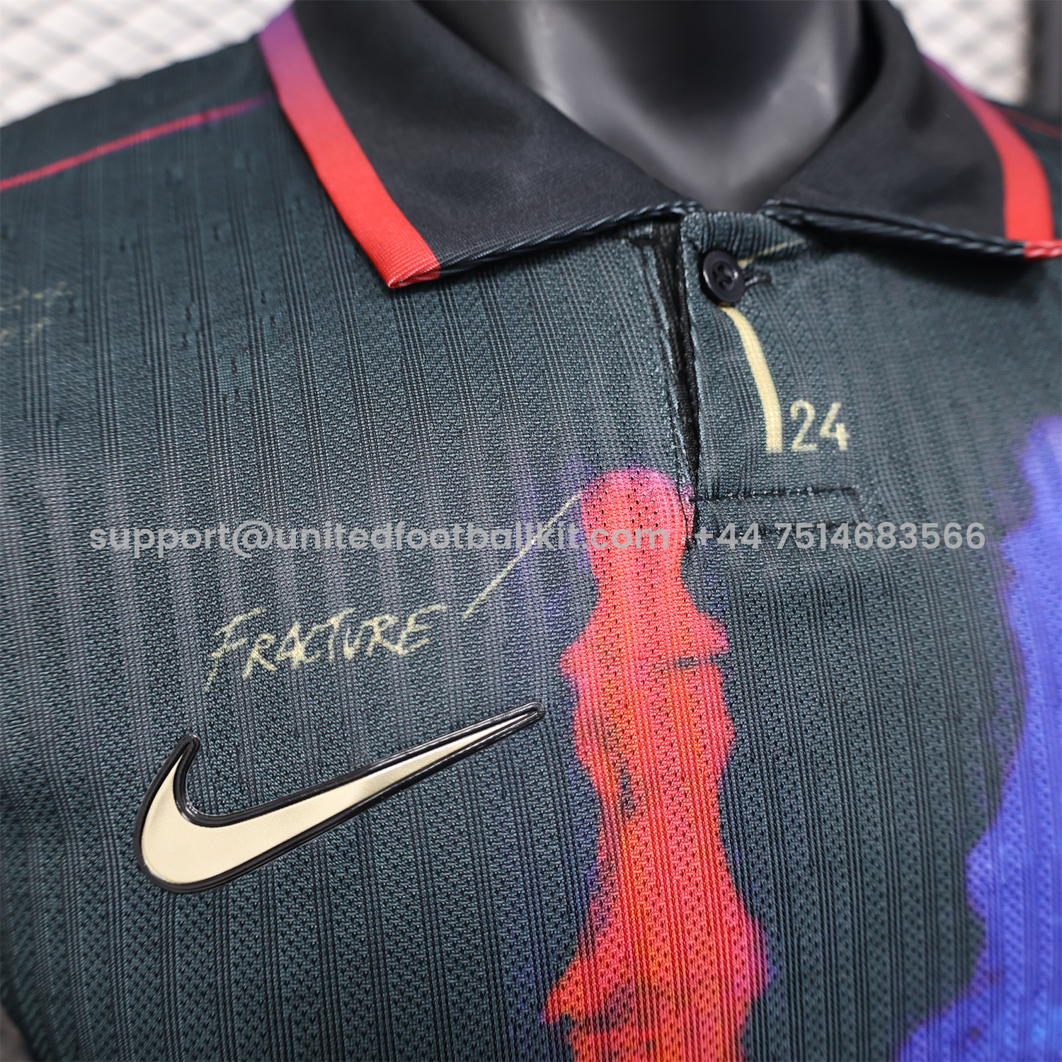 Unitedfootballkit.com | Barcelona 24-25 Red and Blue Hand Special Edition Jersey - Player Version -Customize Name, Number and Patch | Worldwide Shipping