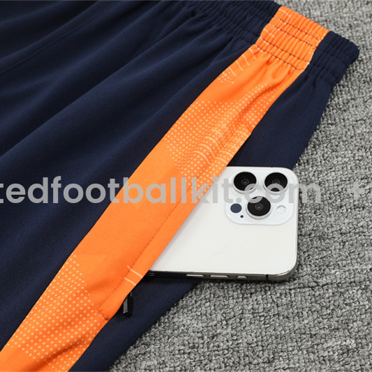 Unitedfootballkit.com | Real Madrid 24-25 Long Sleeve Training Set - Deep Blue -Customize Name, Number and Patch | Worldwide Shipping