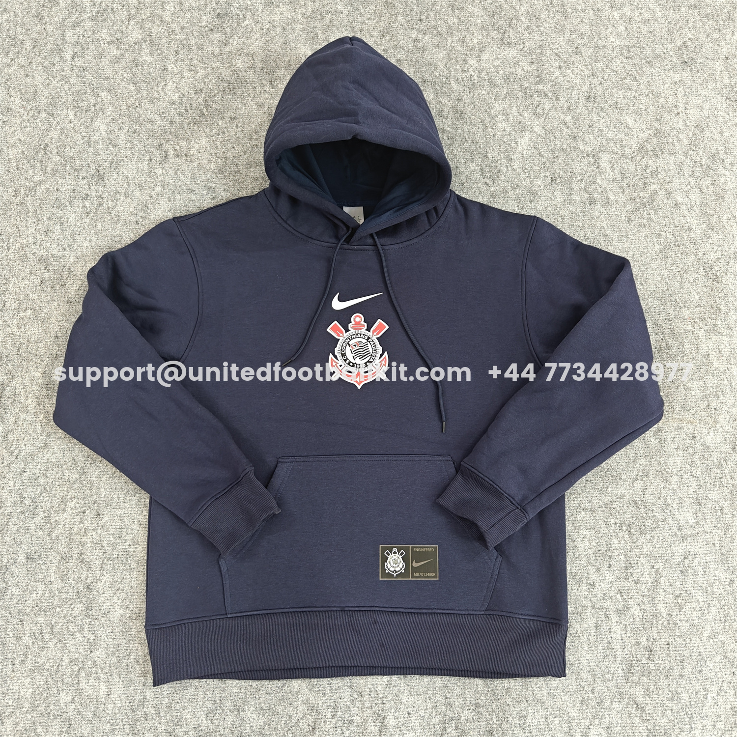 Unitedfootballkit.com | Corinthians 25-26 Home Unisex Pullover Hoodie -Customize Name, Number and Patch | Worldwide Shipping