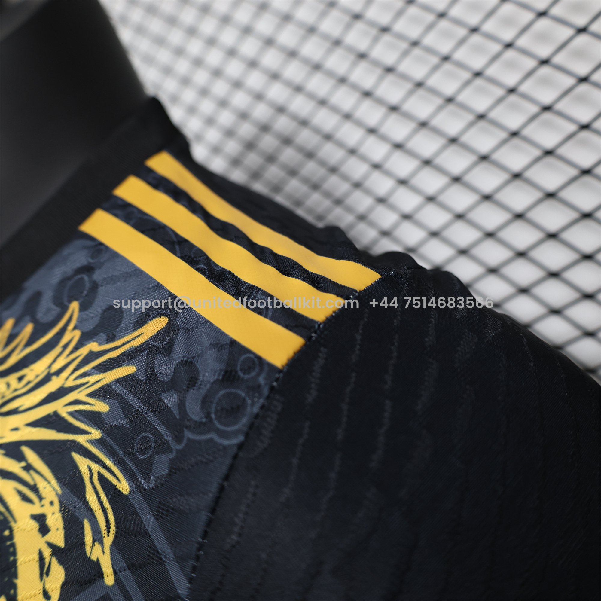 Unitedfootballkit.com | Real Madrid 24-25 Gold Loong Black Special Edition Jersey - Player Version -Customize Name, Number and Patch | Worldwide Shipping