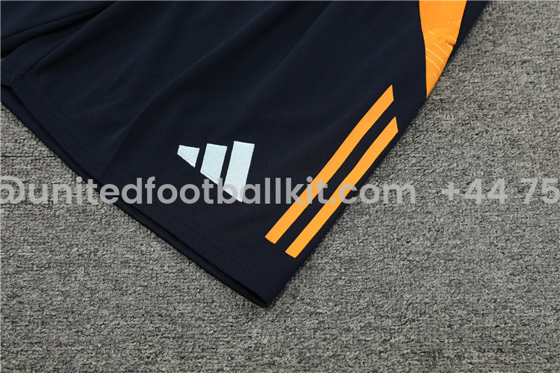 Unitedfootballkit.com | Real Madrid 24-25 Short-Sleeve Training Kids Kit - Light Blue -Customize Name, Number and Patch | Worldwide Shipping