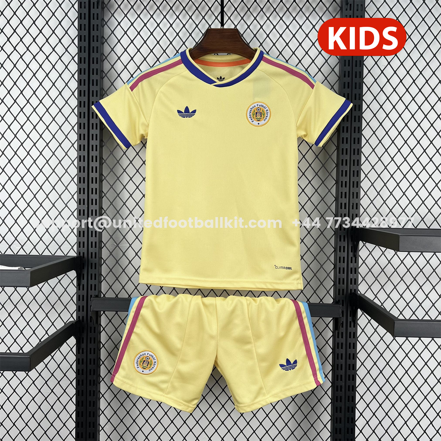 Unitedfootballkit.com | Curaçao 2026 Away Kids Kit -Customize Name, Number and Patch | Worldwide Shipping