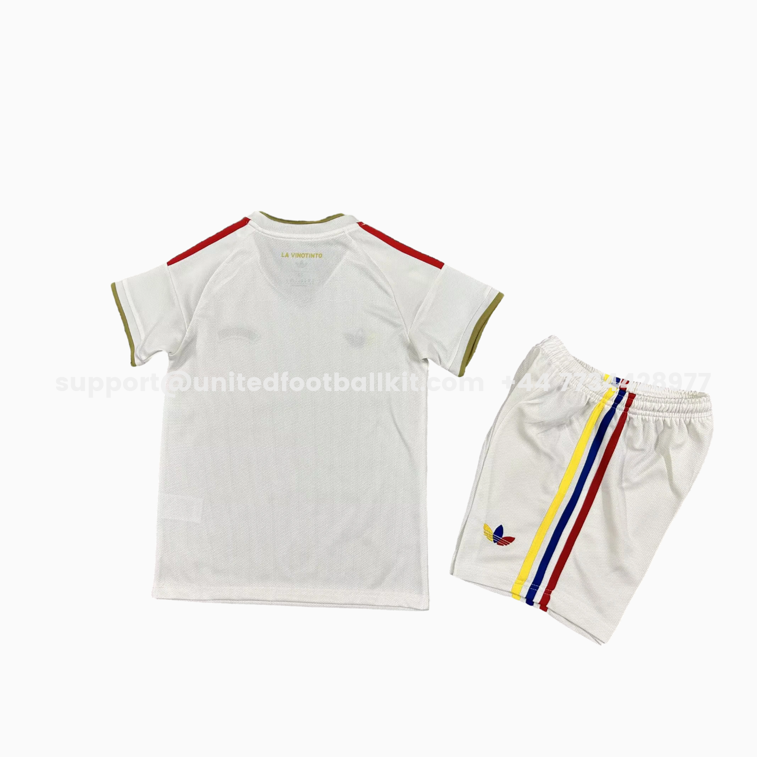 Unitedfootballkit.com | Venezuela 2026 Away Kids Kit -Customize Name, Number and Patch | Worldwide Shipping