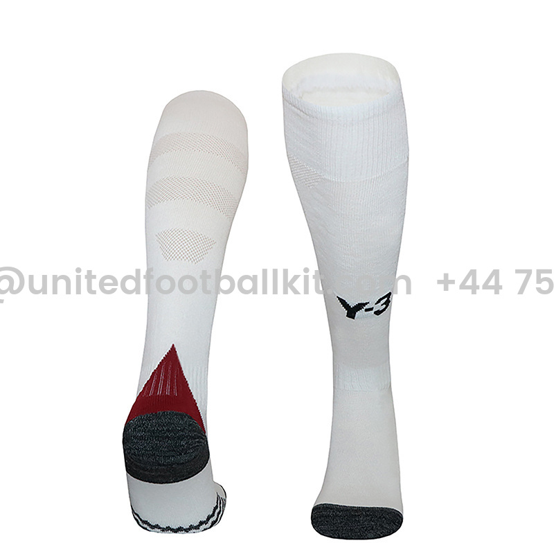 Unitedfootballkit.com | Japan 2024 Y3 Socks - White -Customize Name, Number and Patch | Worldwide Shipping