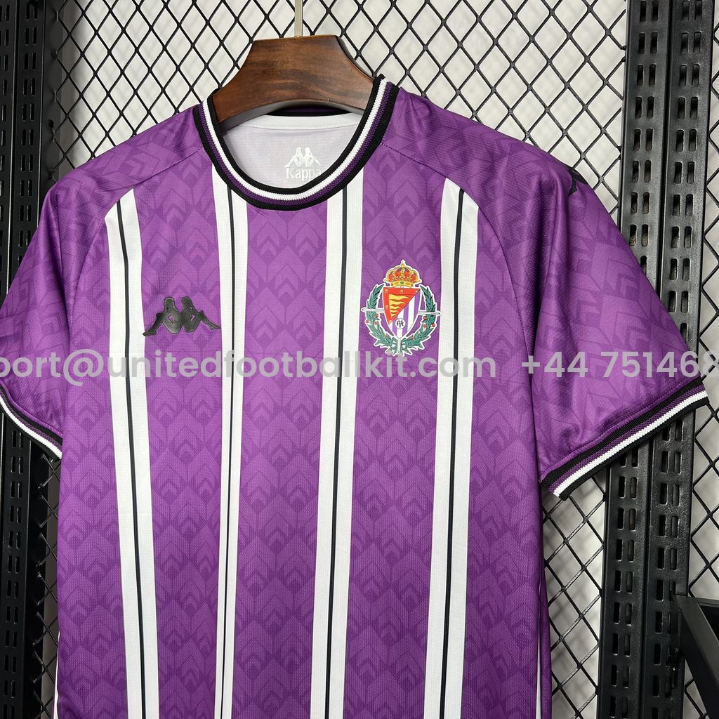 Unitedfootballkit.com | Valladolid 24-25 Home Stadium Jersey - Fans Version -Customize Name, Number and Patch | Worldwide Shipping