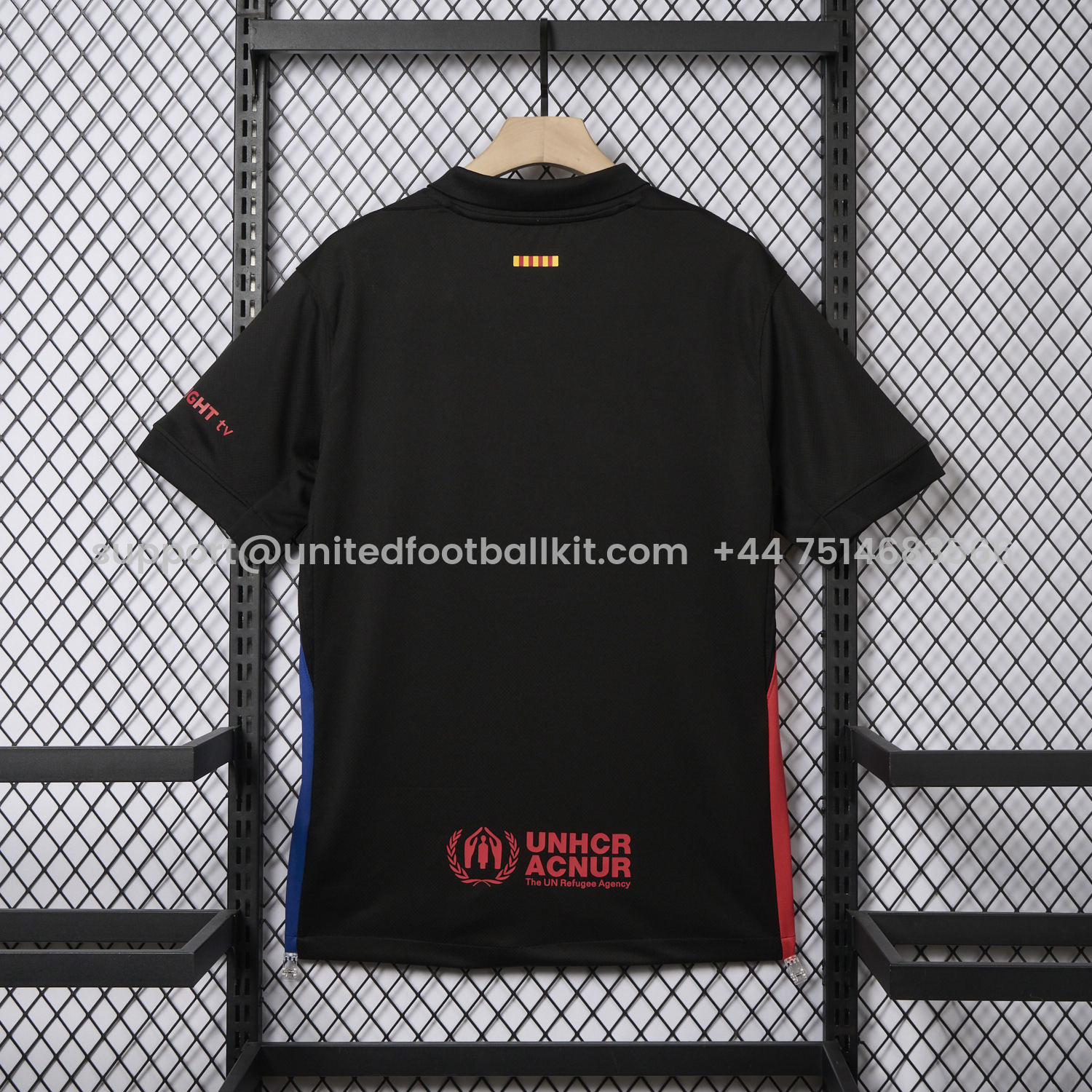 Unitedfootballkit.com | Barcelona x Travis Scott 24-25 Away Pure Black Jersey - Fans Version -Customize Name, Number and Patch | Worldwide Shipping