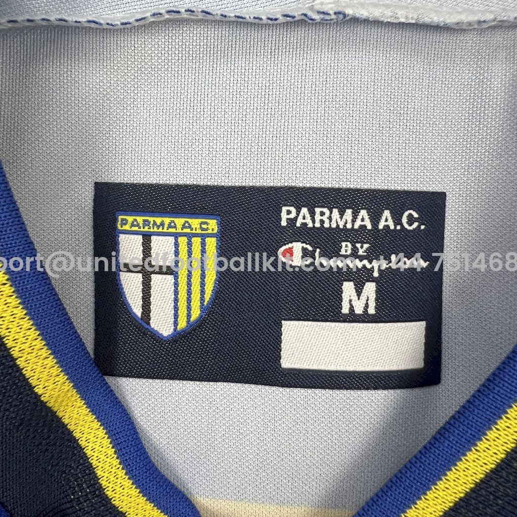 Unitedfootballkit.com | Retro Parma 2001-02 Home Jersey - Fans Version -Customize Name, Number and Patch | Worldwide Shipping
