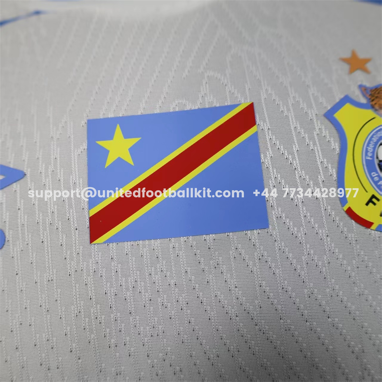 Unitedfootballkit.com | Congo 2026 Away White Jersey - Player Version -Customize Name, Number and Patch | Worldwide Shipping