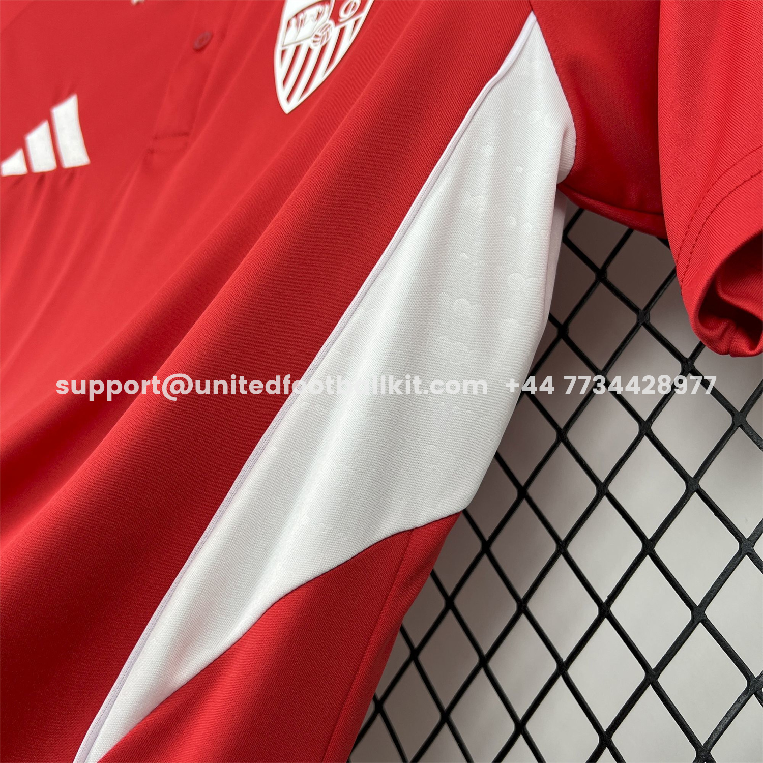 Unitedfootballkit.com | Sevilla 25-26 Red Travel Special Jersey - Fans Version -Customize Name, Number and Patch | Worldwide Shipping