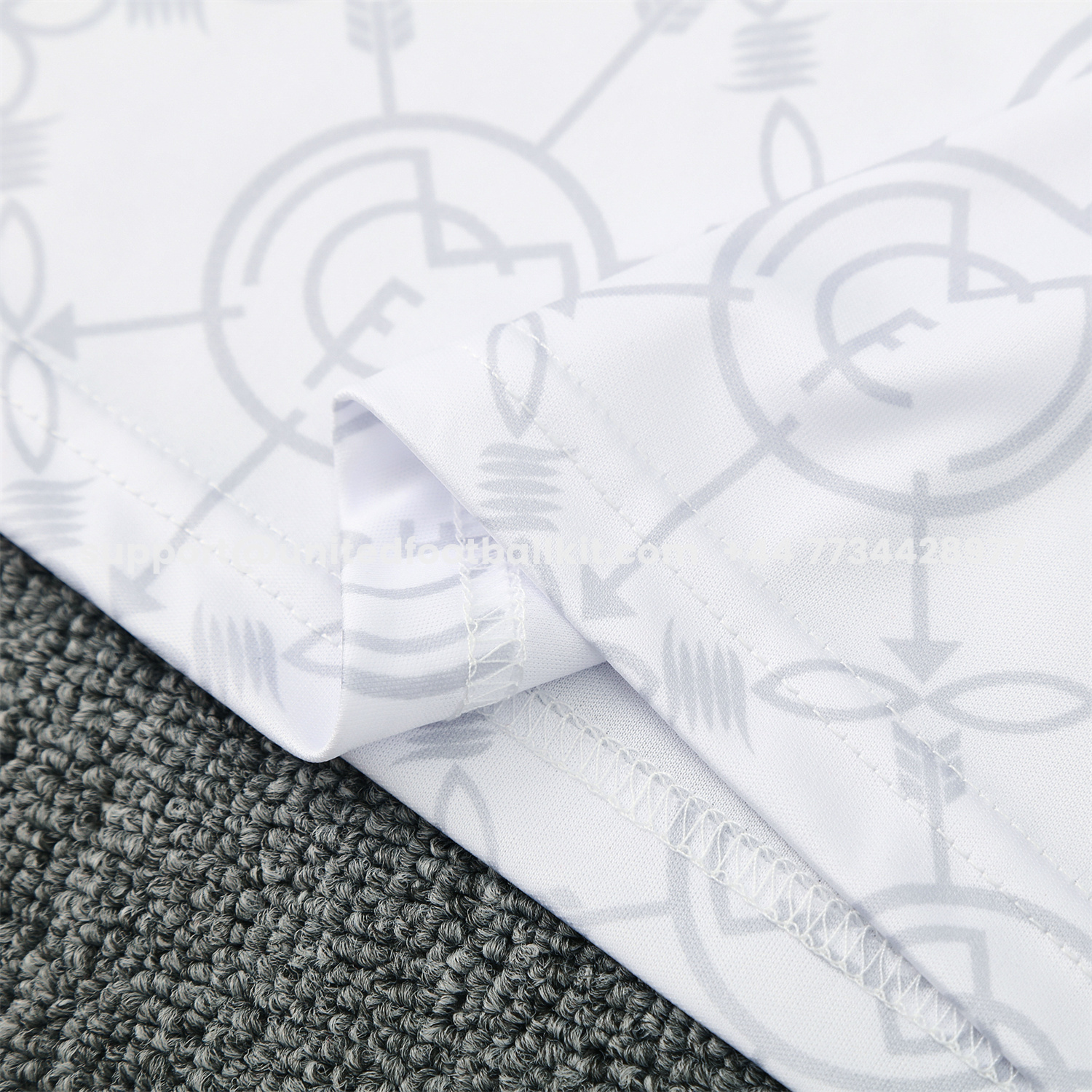 Unitedfootballkit.com | Real Madrid 25-26 Vest Training Set - Blue Edge White Vest & Black Shorts -Customize Name, Number and Patch | Worldwide Shipping