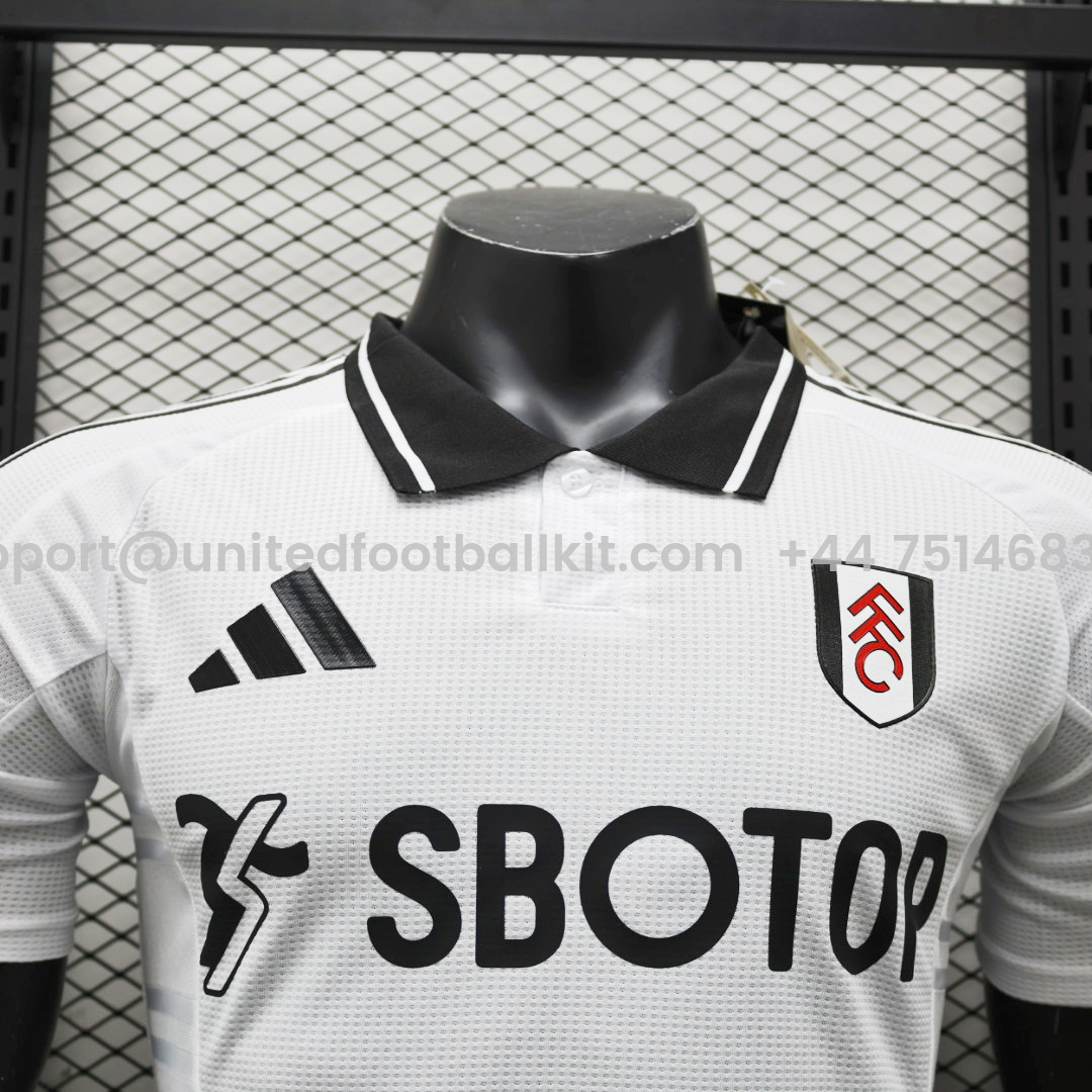 Unitedfootballkit.com | Fulham 24-25 Home Stadium Jersey - Player Version -Customize Name, Number and Patch | Worldwide Shipping