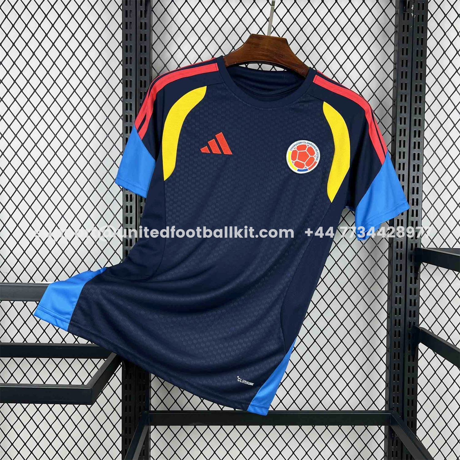 Unitedfootballkit.com | Colombia 2026 Deep Blue Pre-Match Training Jersey - Fans Version -Customize Name, Number and Patch | Worldwide Shipping