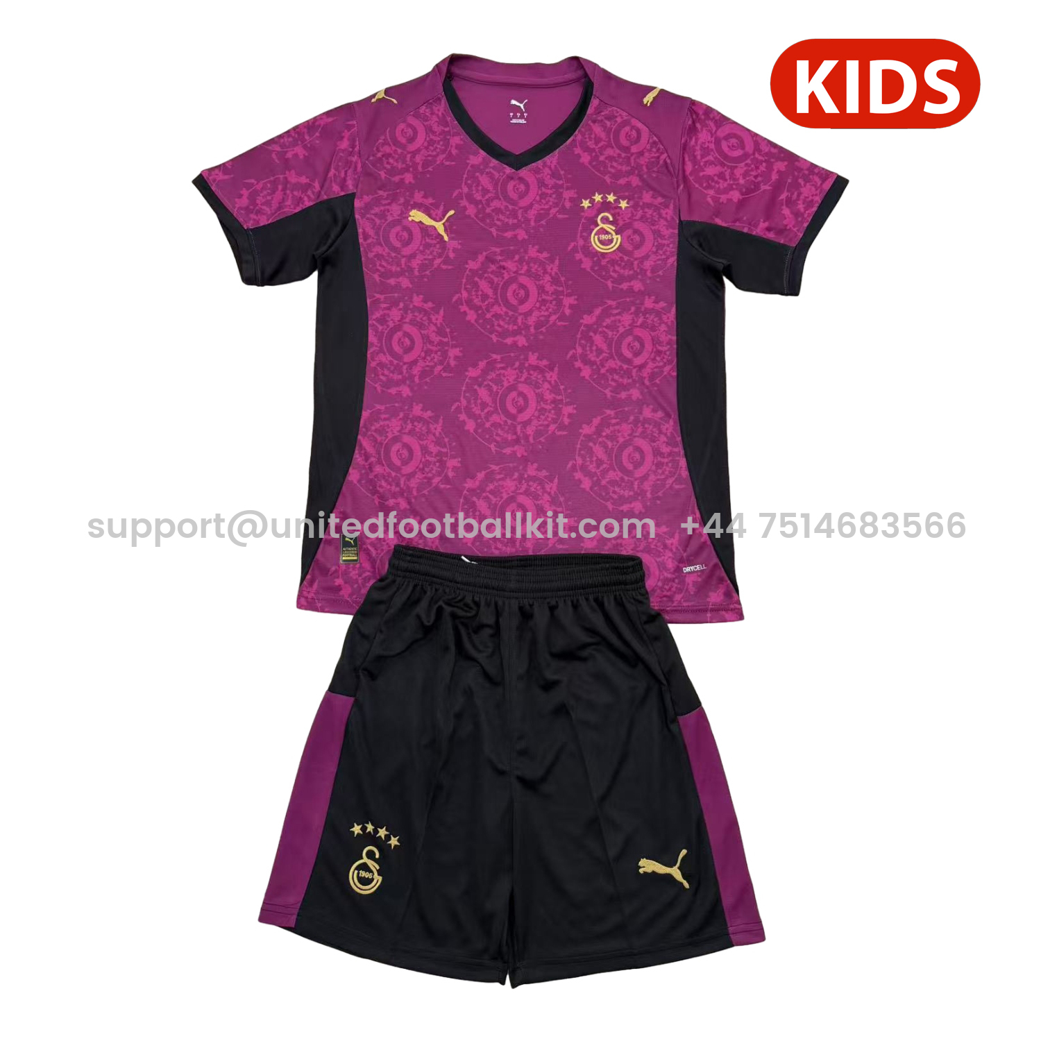 Unitedfootballkit.com | Galatasaray 25-26 Third Unsponsored Kids Kit -Customize Name, Number and Patch | Worldwide Shipping